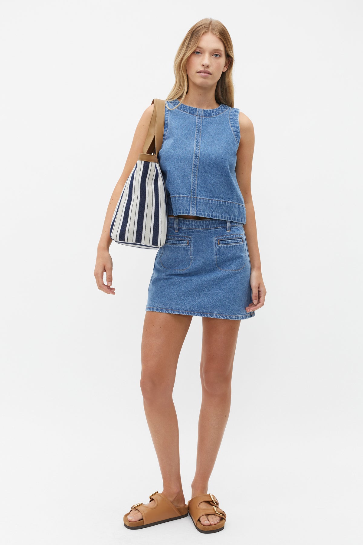 Denim Mini Pocket Skirt