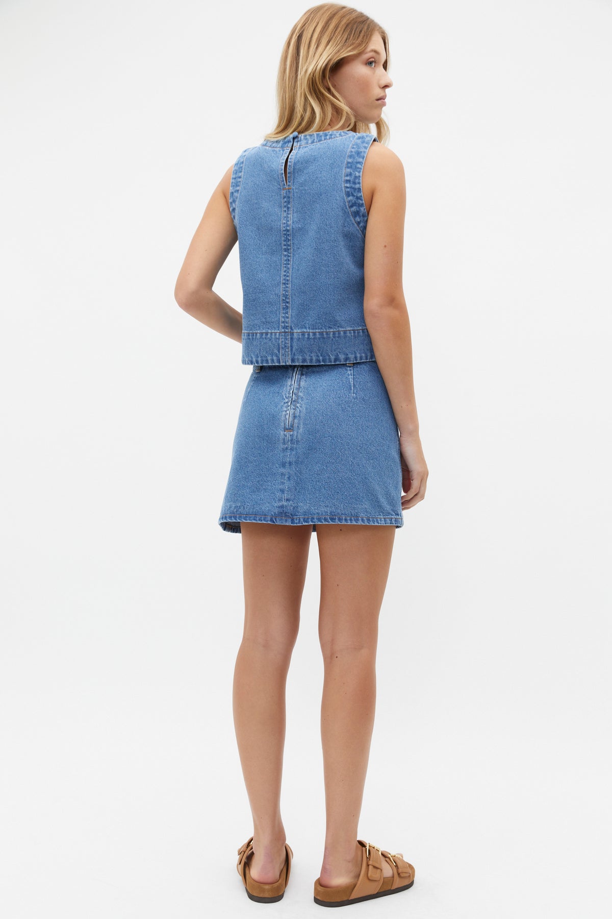 Denim Mini Pocket Skirt