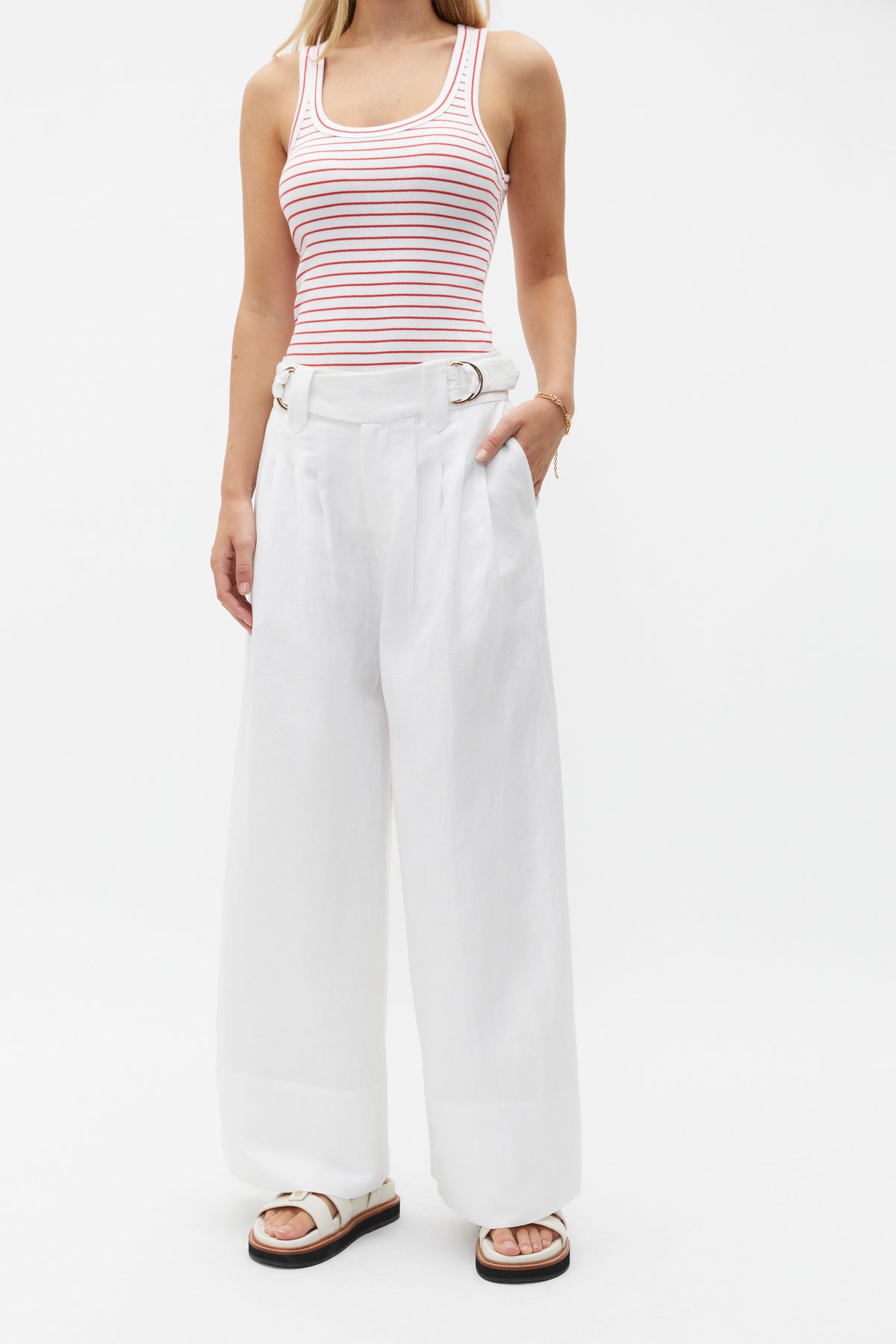 D Ring Pleat Pant