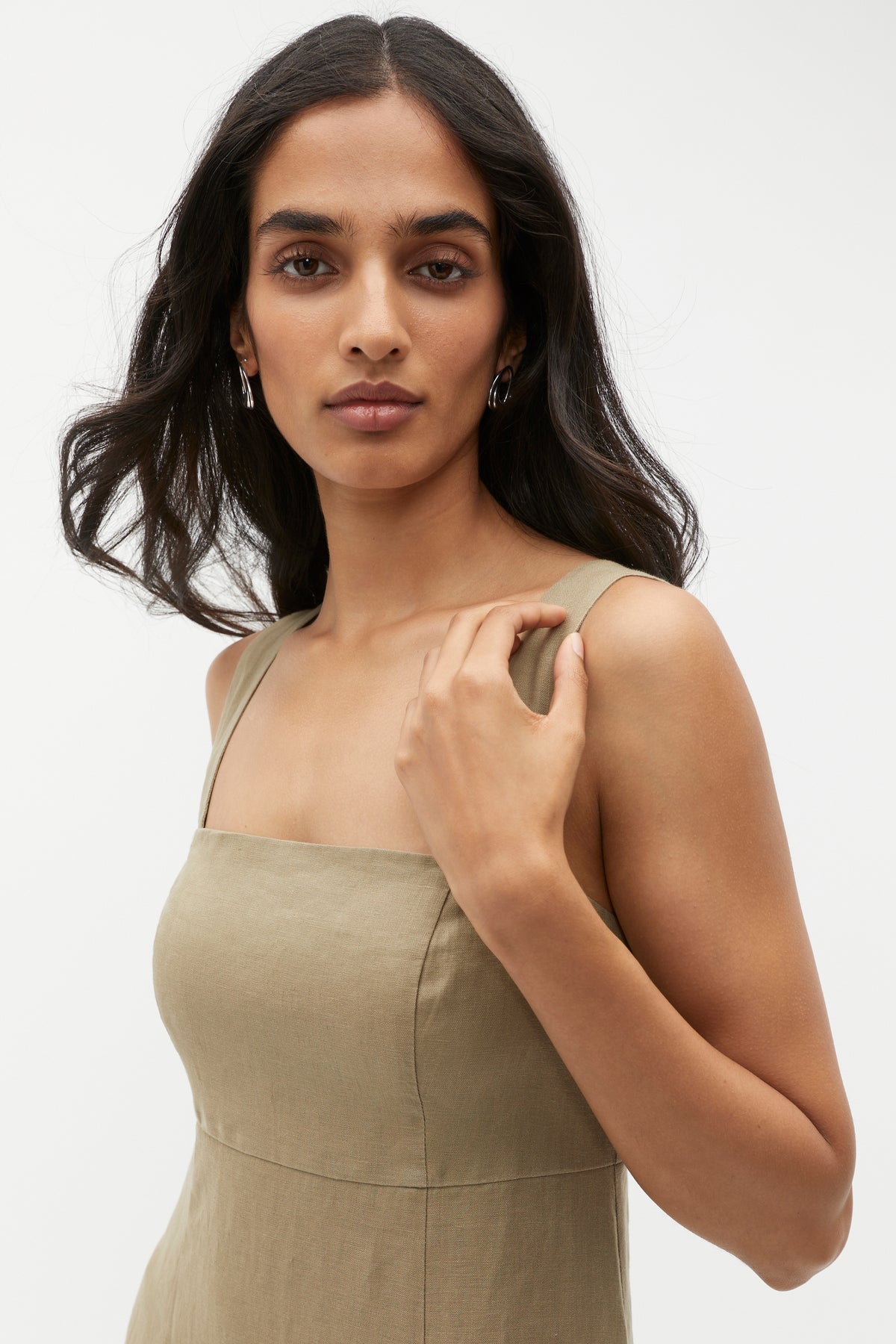 Linen Square Neck Sun Dress