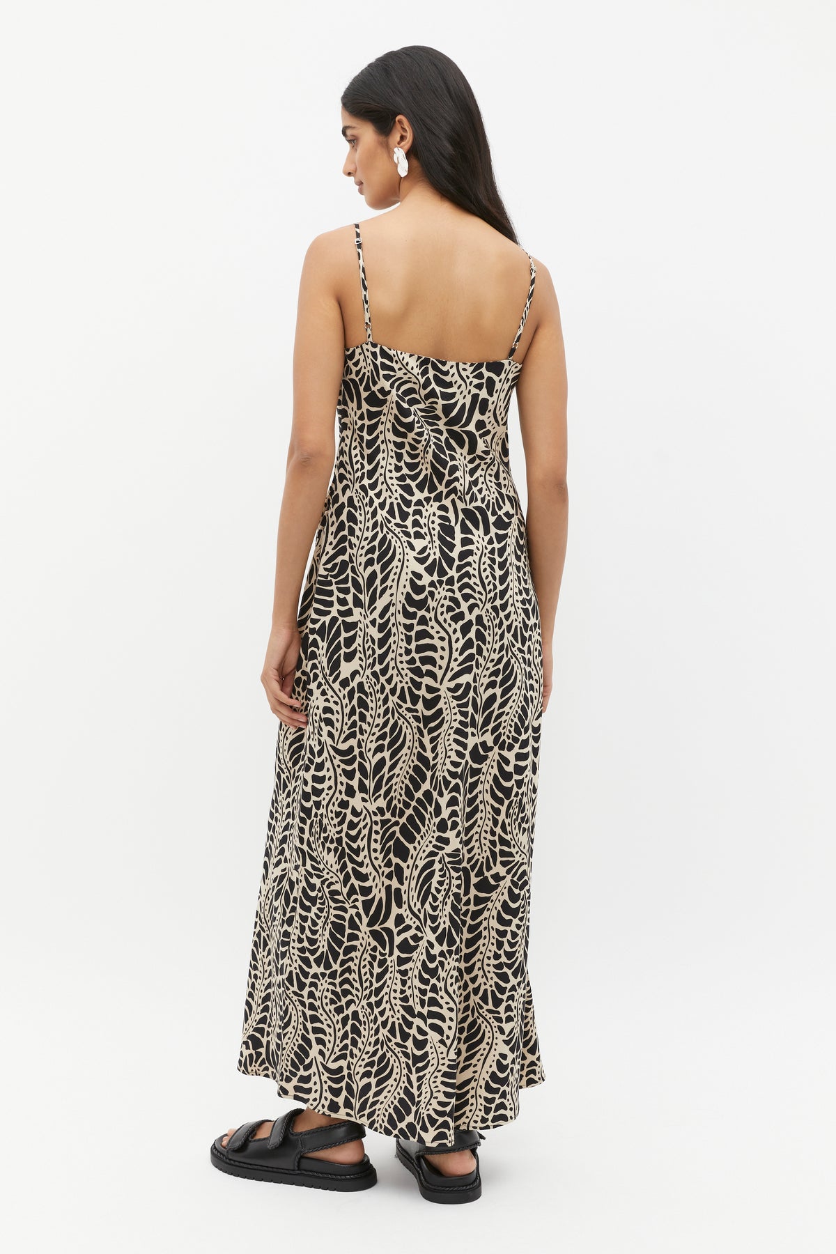 Motif Print Slip Dress