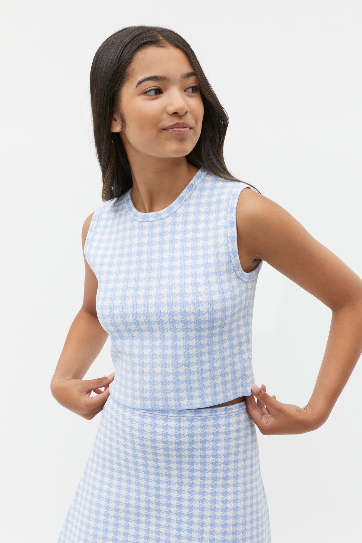 Houndstooth Knit Tank