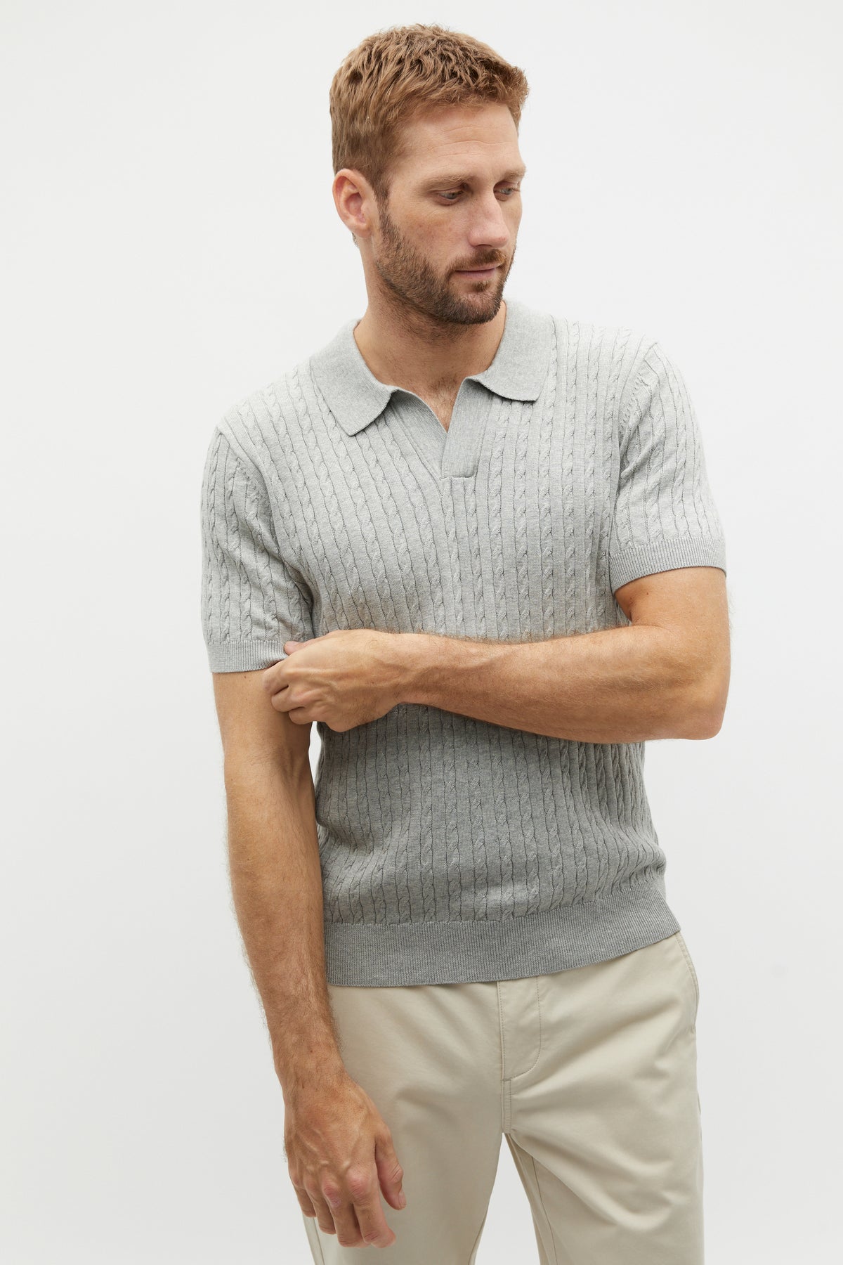 Cable Knit Trophy Polo