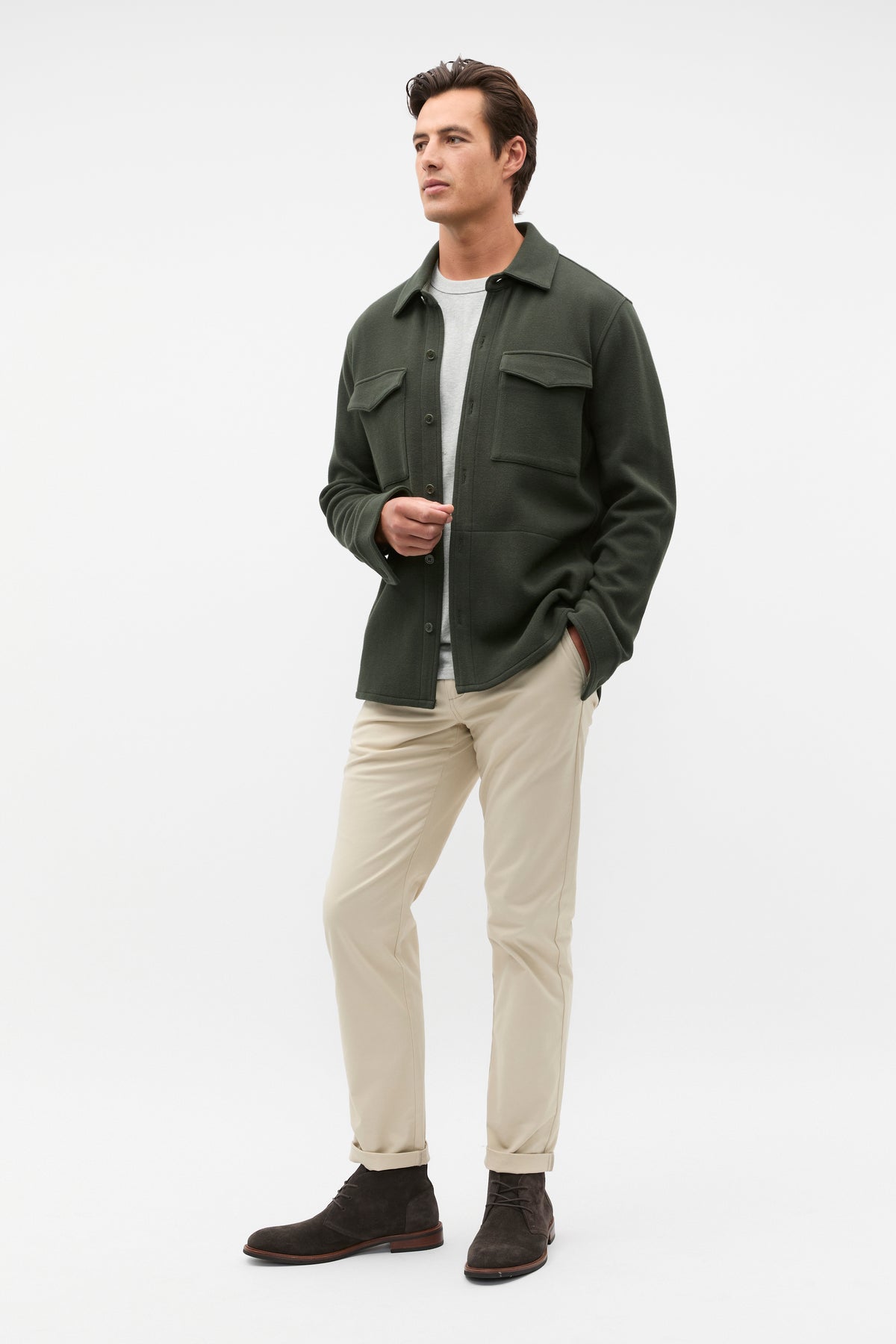 Pique Knit Overshirt