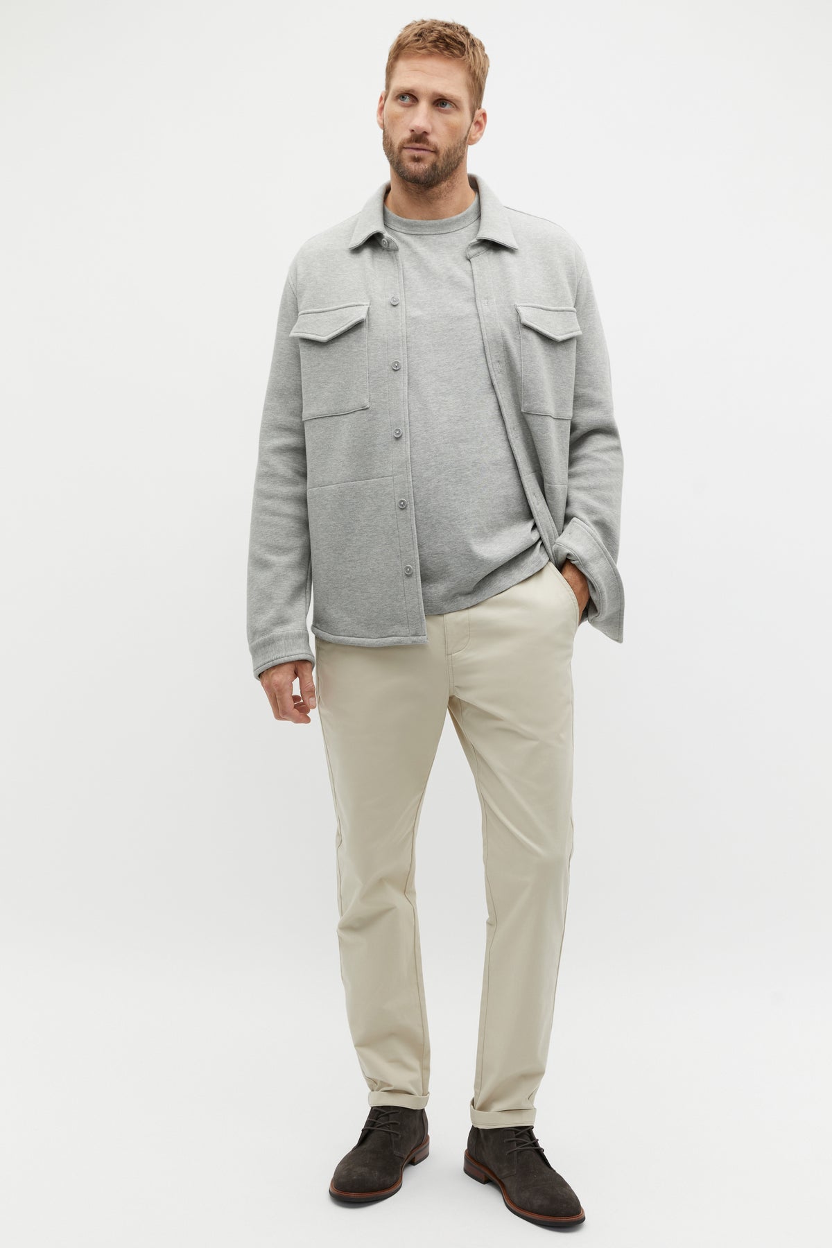 Pique Knit Overshirt