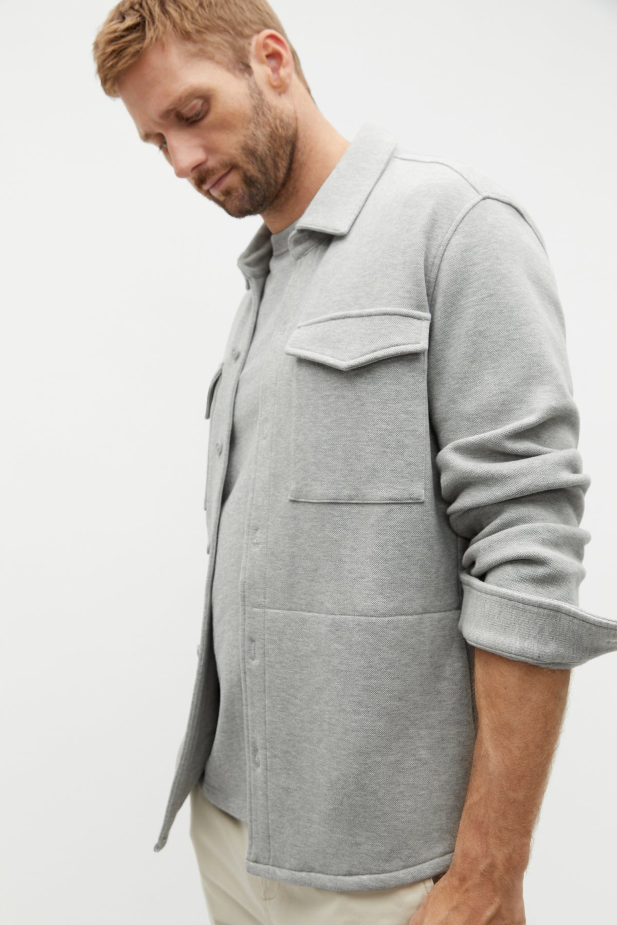 Pique Knit Overshirt