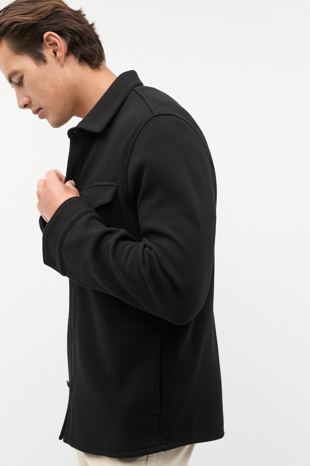 Pique Knit Overshirt