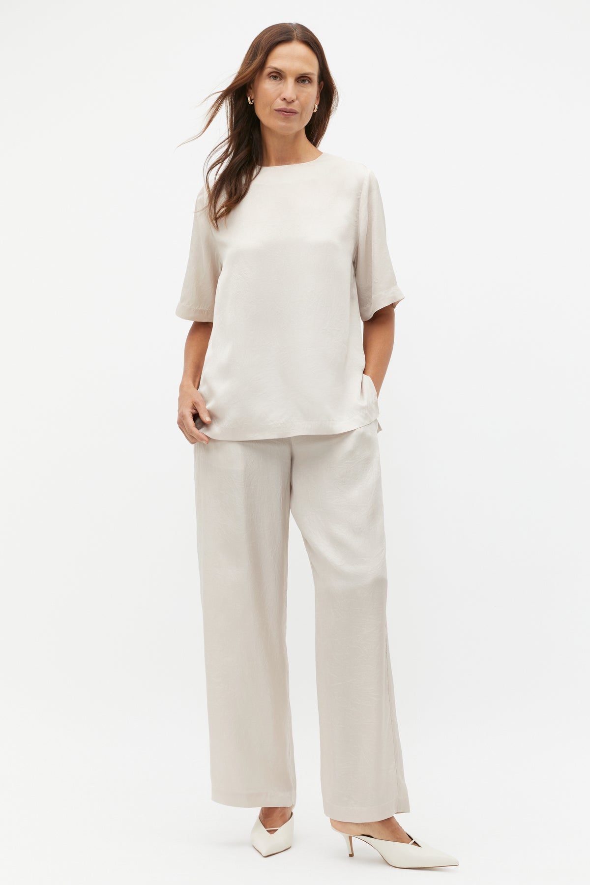 Textured Satin Top