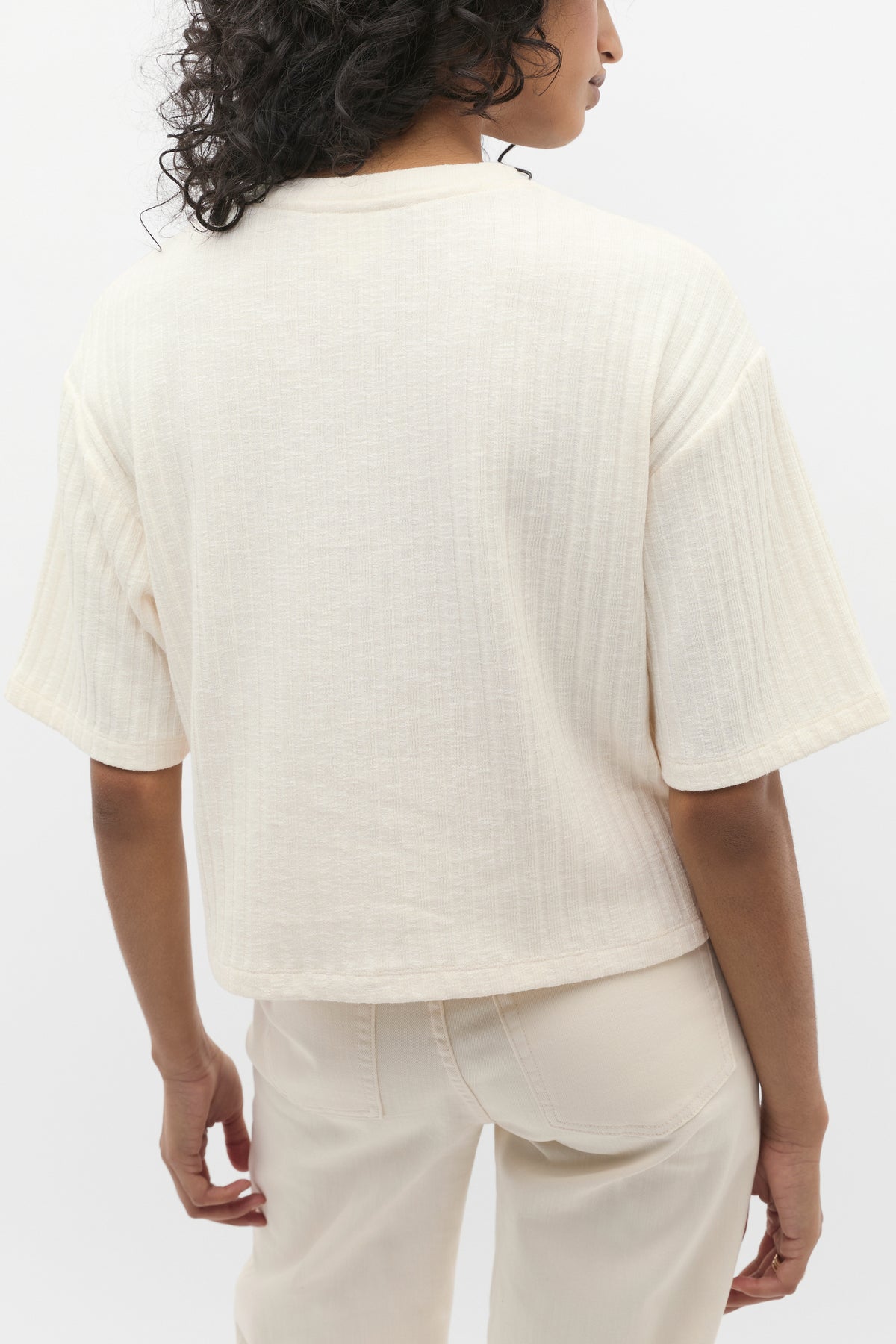 Textured Rib Boxy Tee