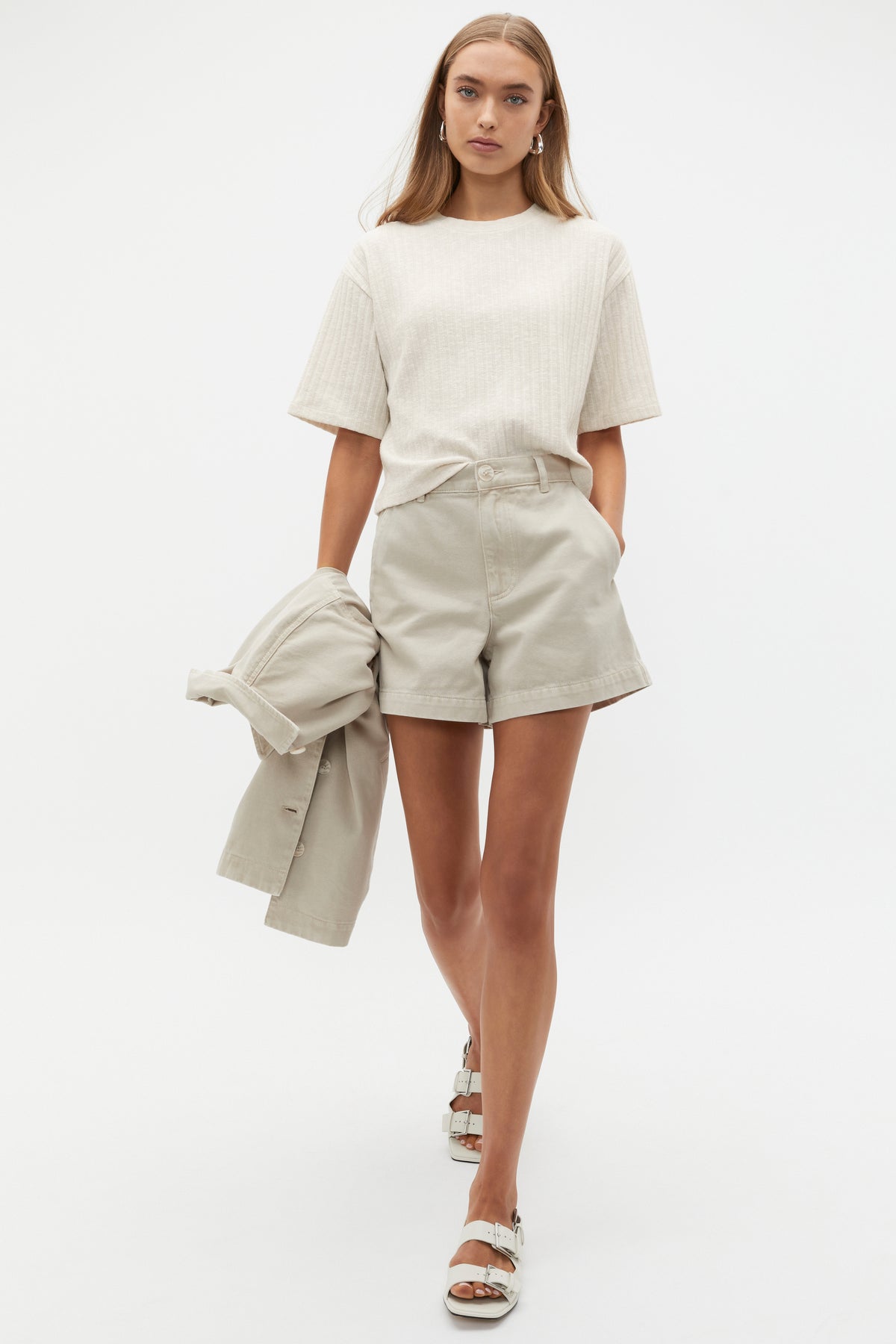 Textured Rib Boxy Tee