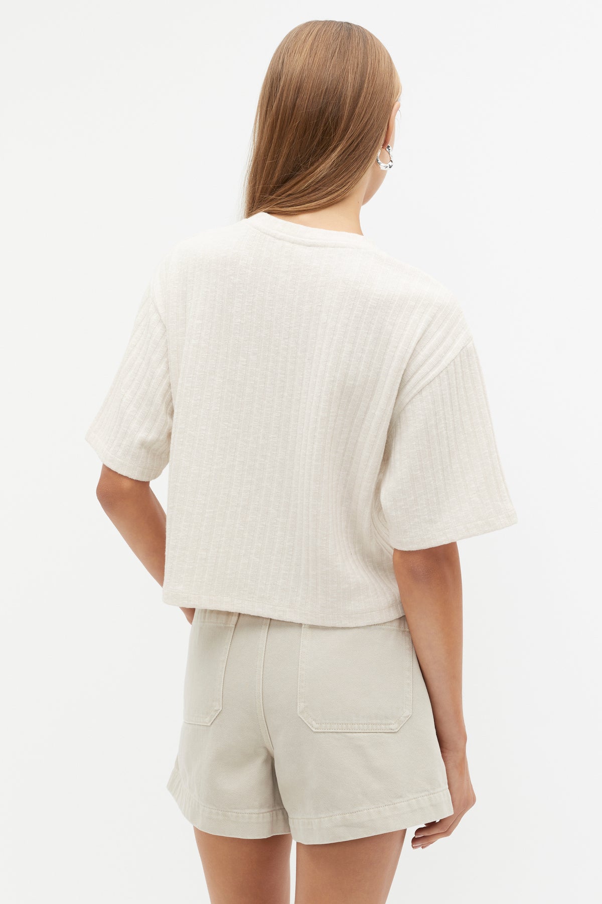 Textured Rib Boxy Tee