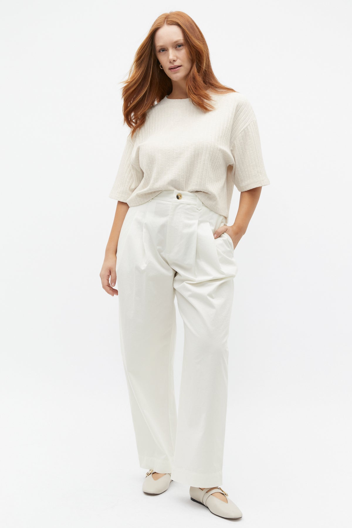 Textured Rib Boxy Tee