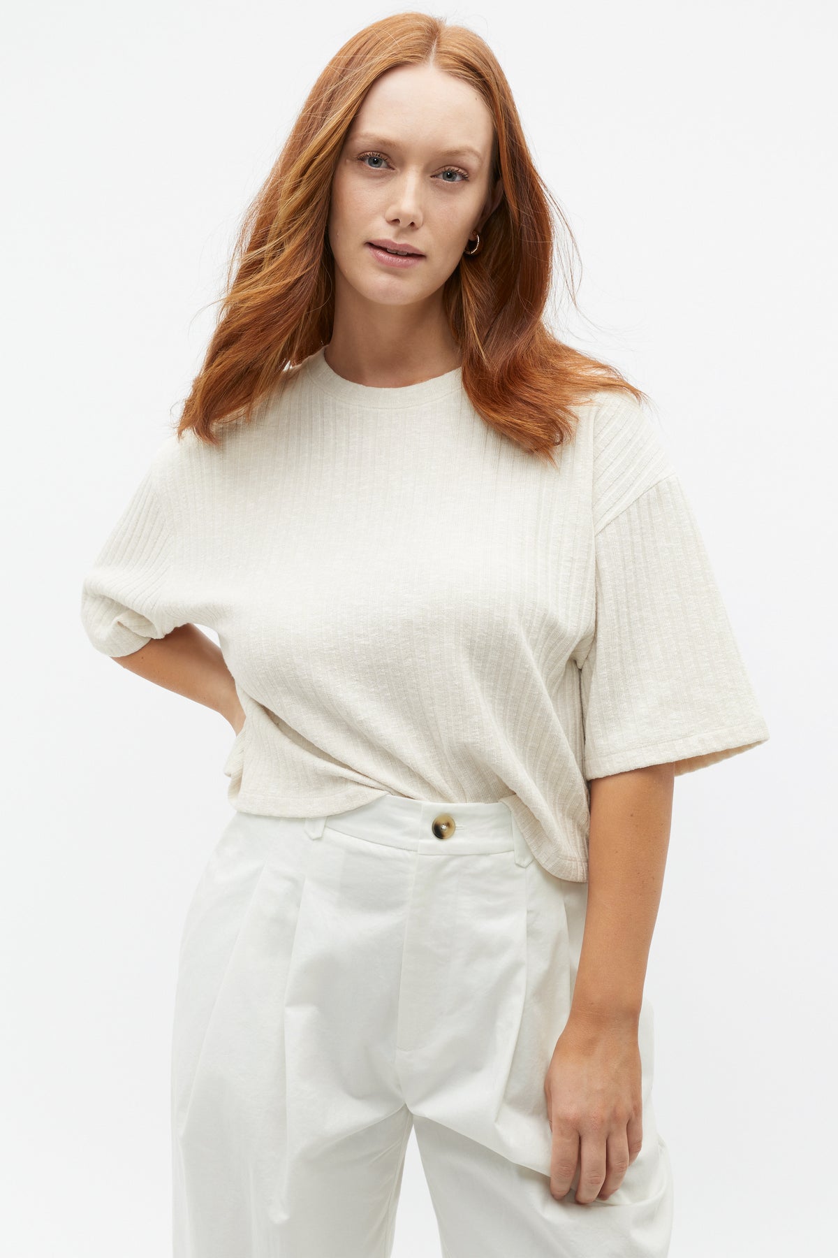 Textured Rib Boxy Tee
