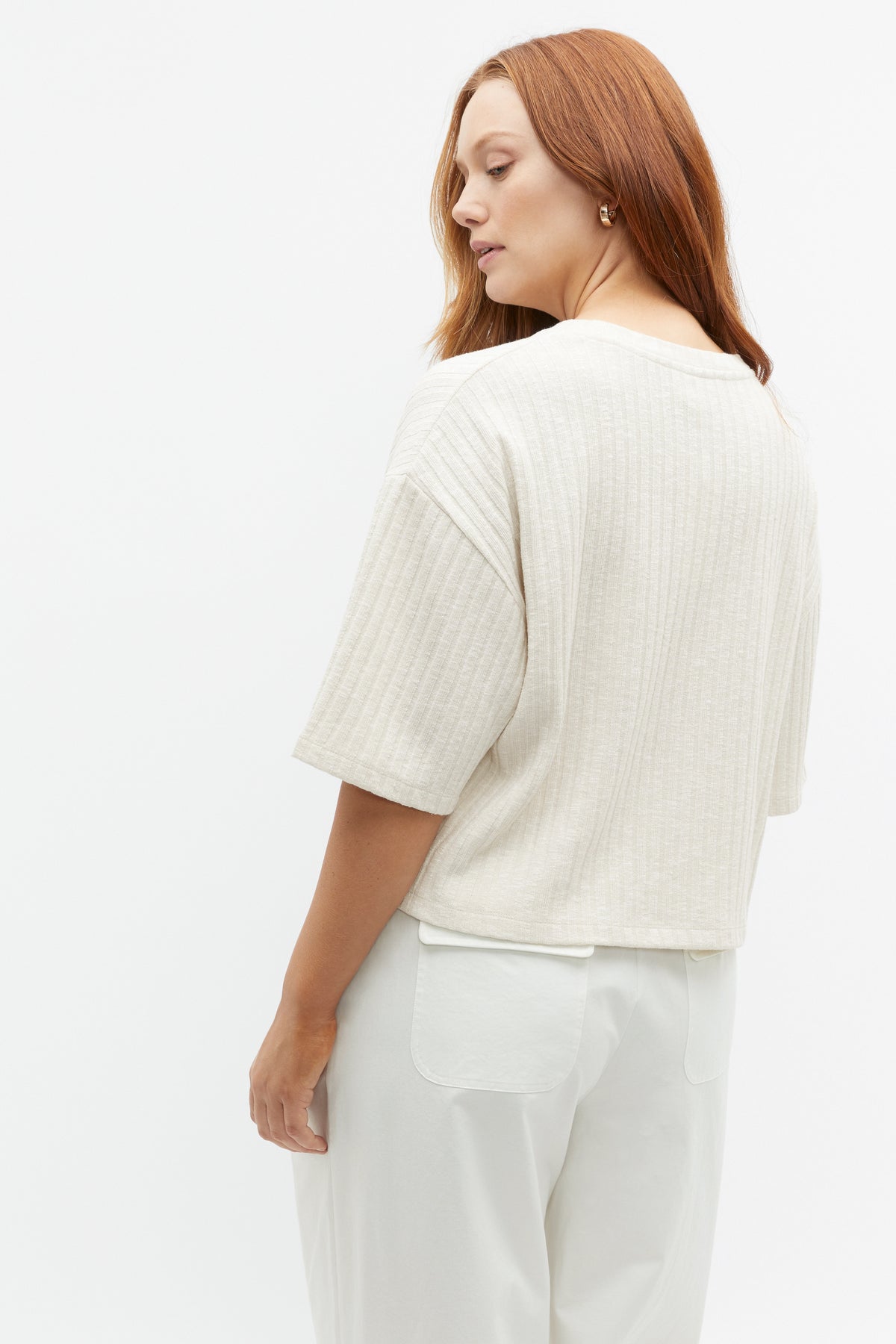 Textured Rib Boxy Tee