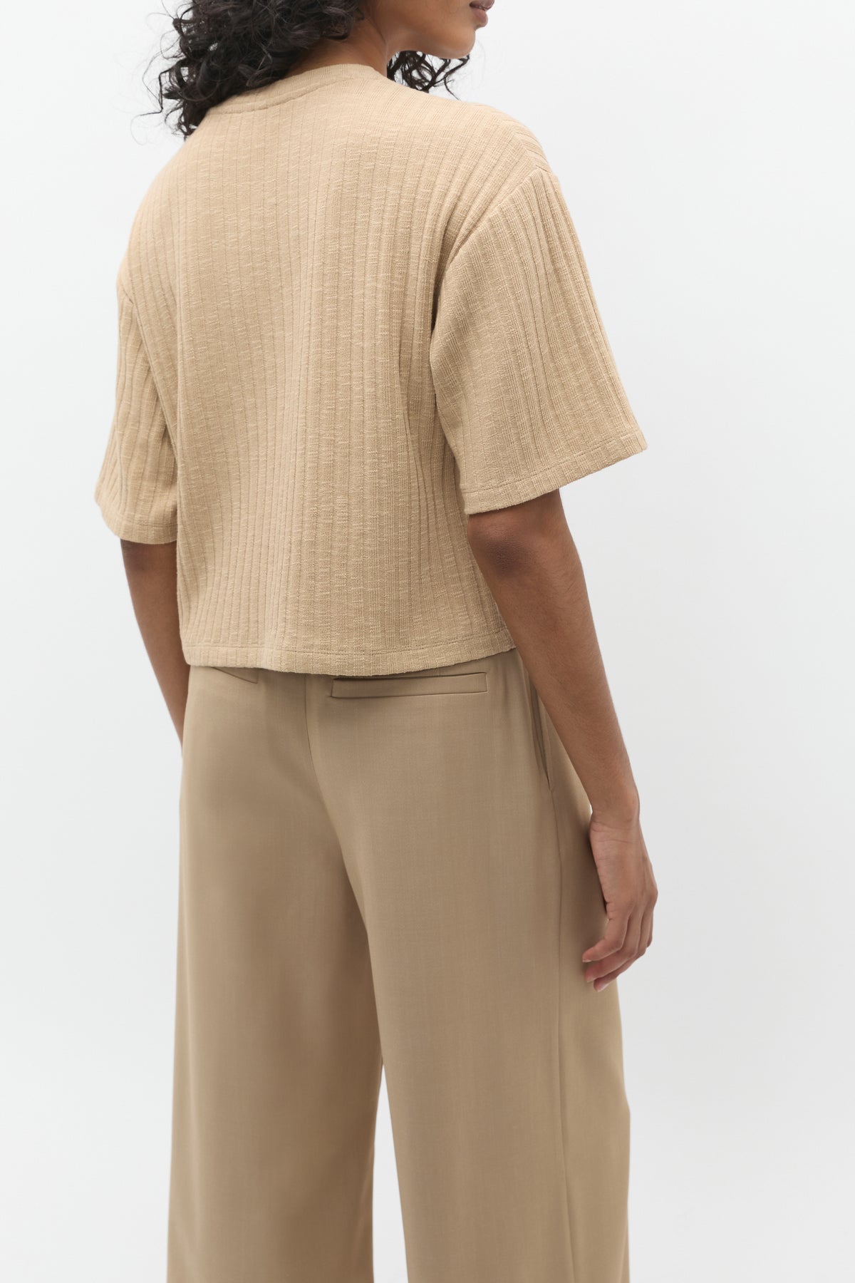 Textured Rib Boxy Tee