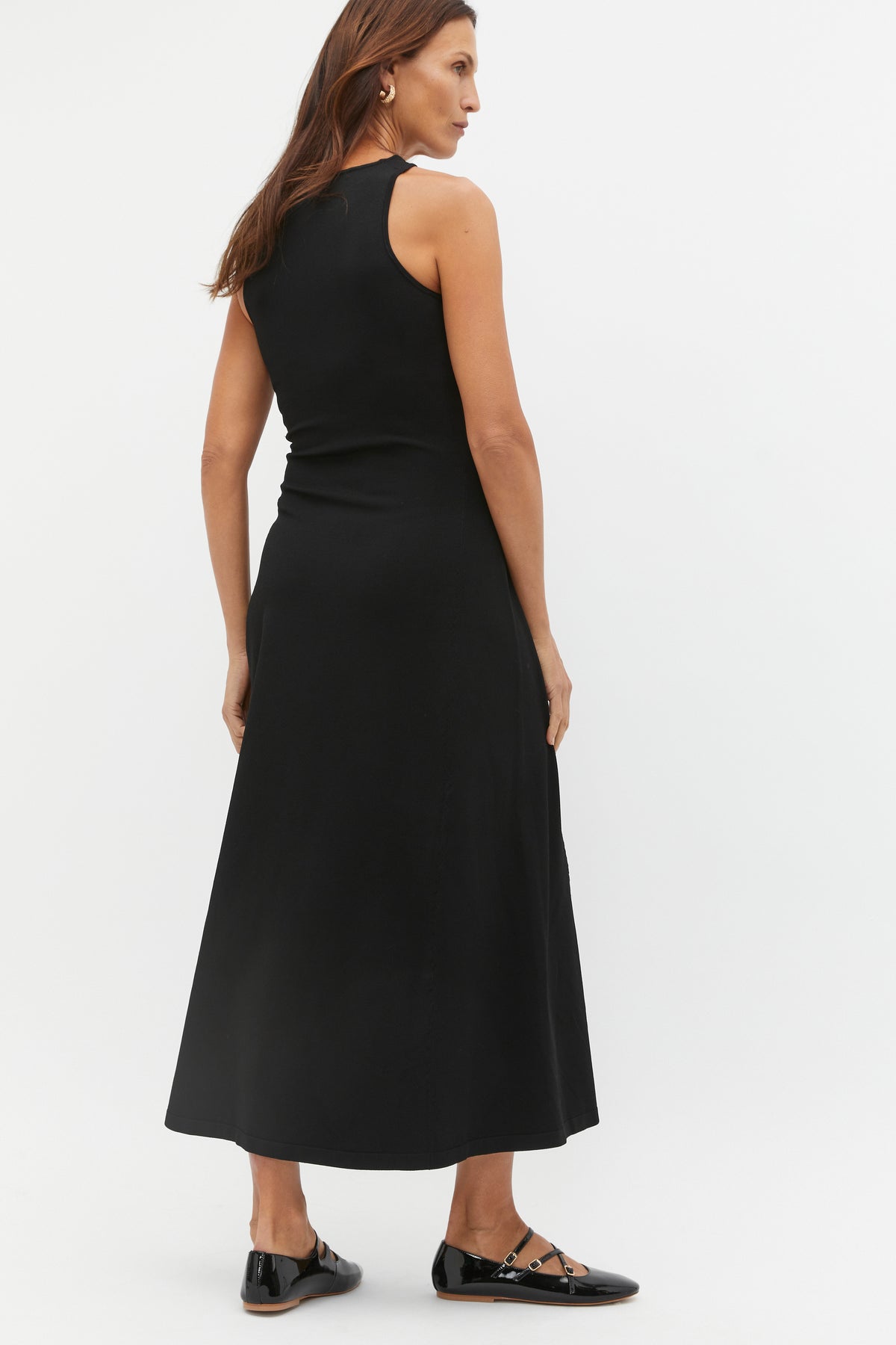 Compact Crepe Knit Halter Dress