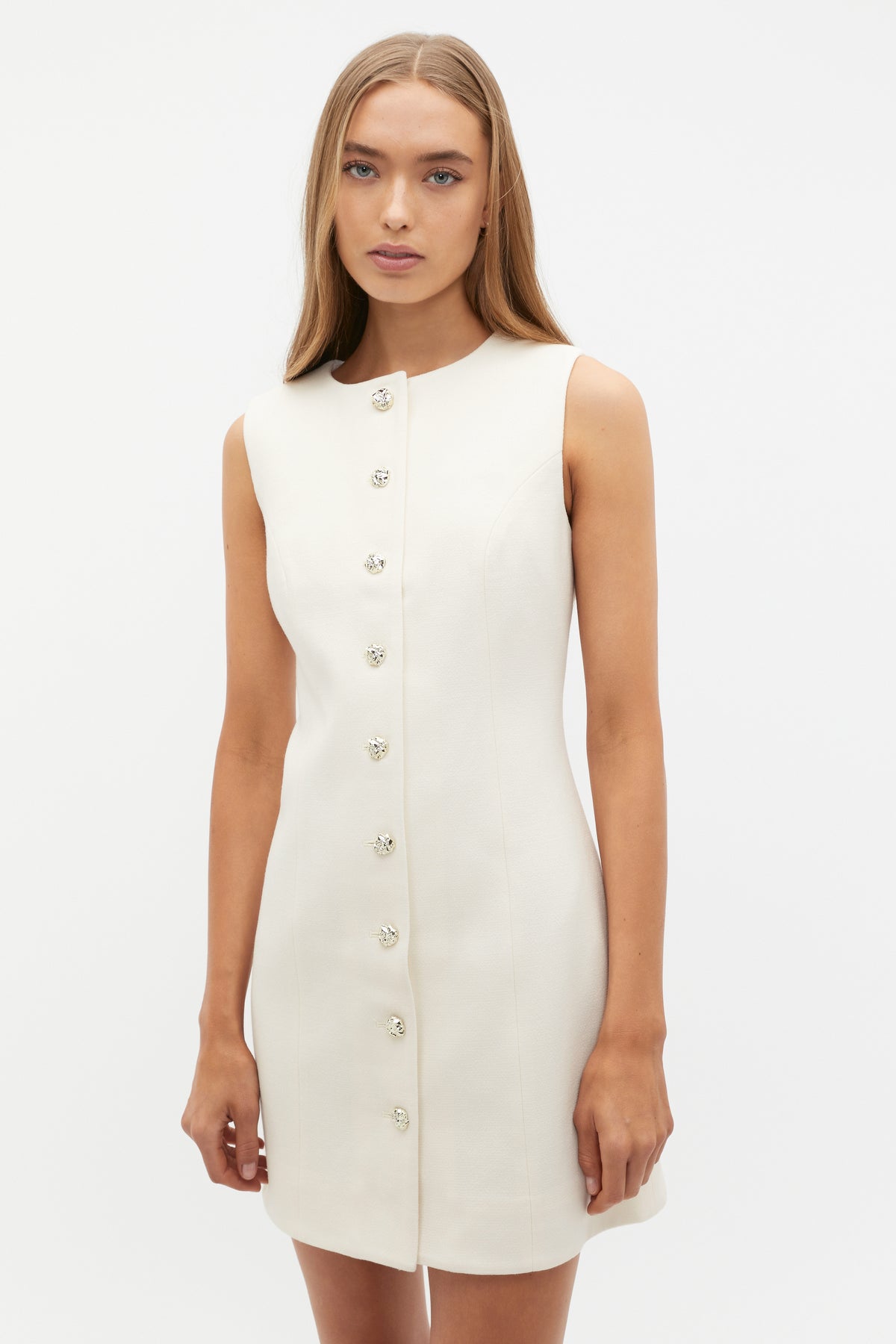 Wool Crepe Mini Dress