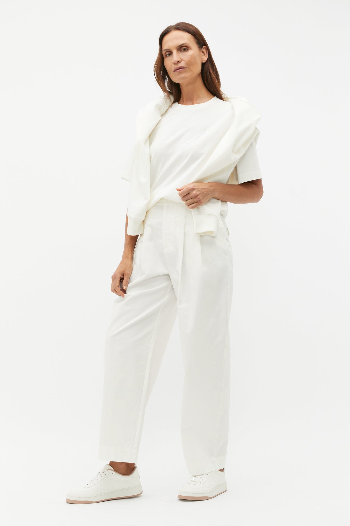 Cotton Barrel Leg Pant