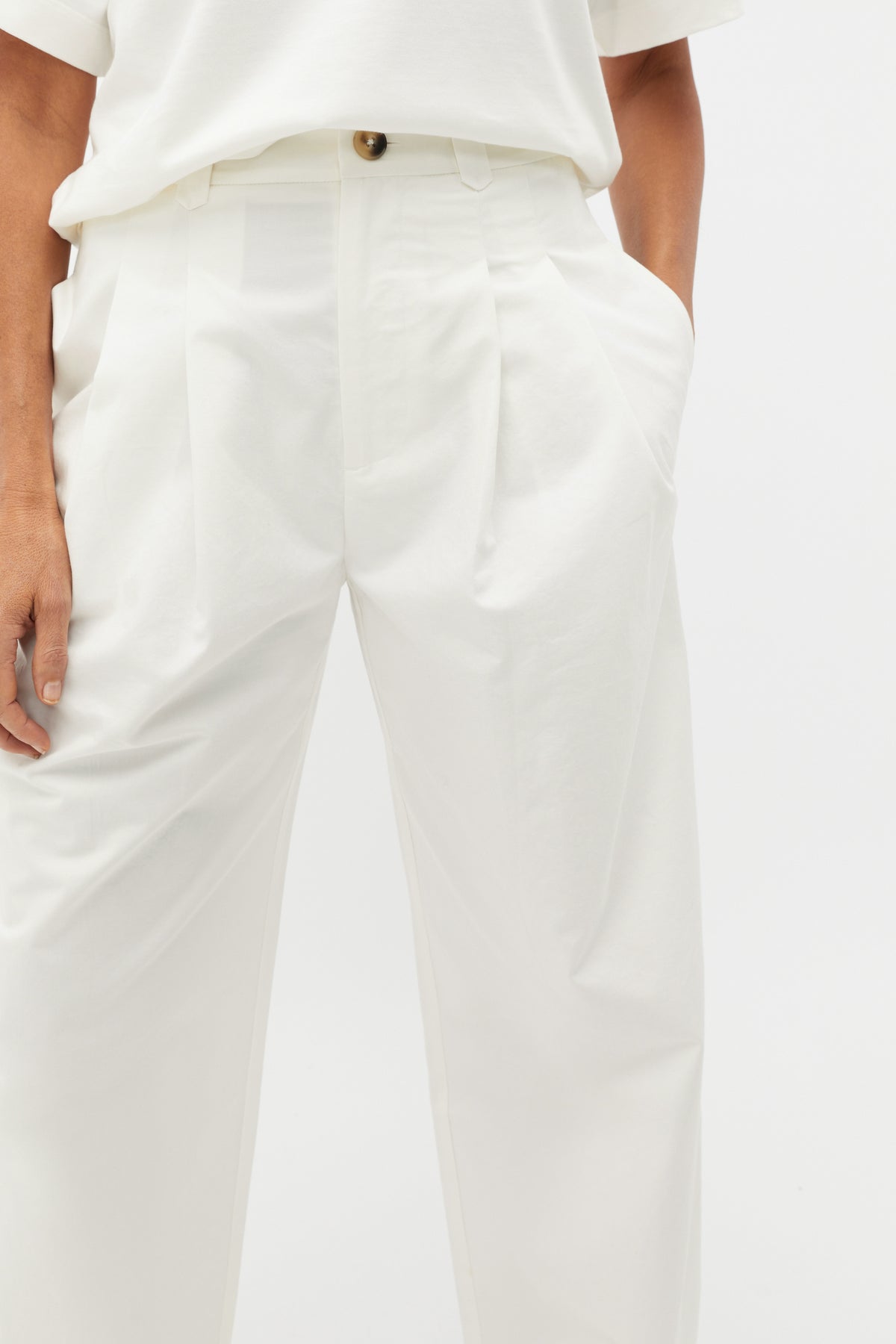 Cotton Barrel Leg Pant