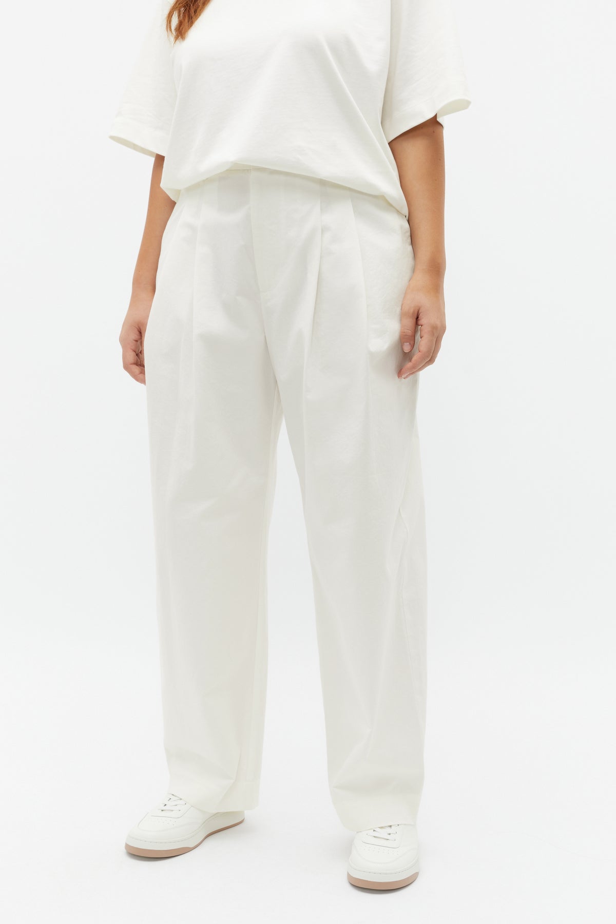 Cotton Barrel Leg Pant