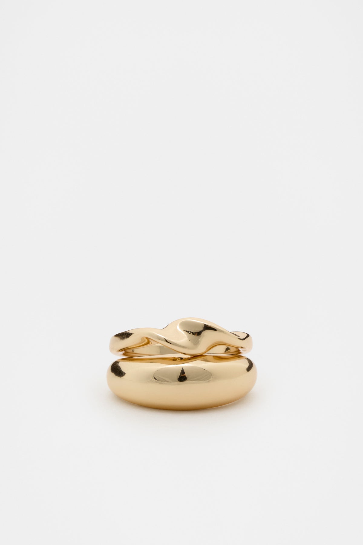 Sculptural Twist Ring Set