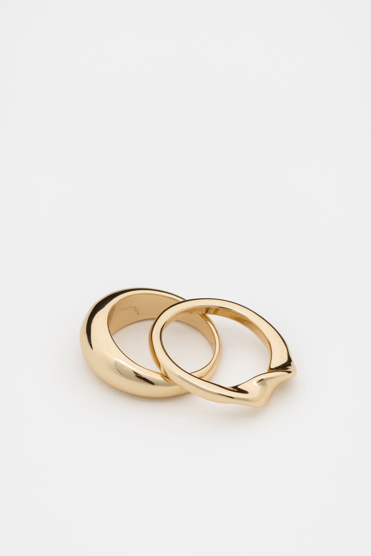 Sculptural Twist Ring Set
