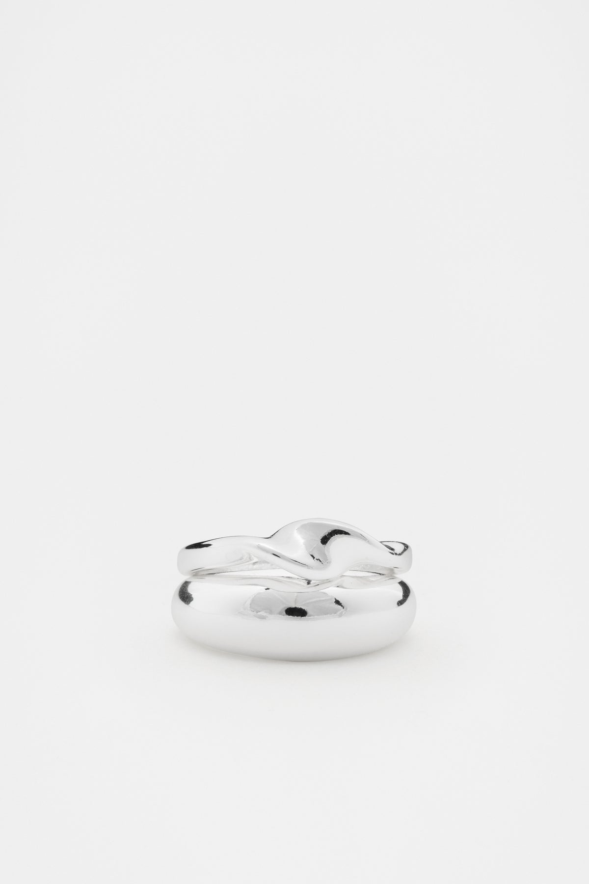 Sculptural Twist Ring Set