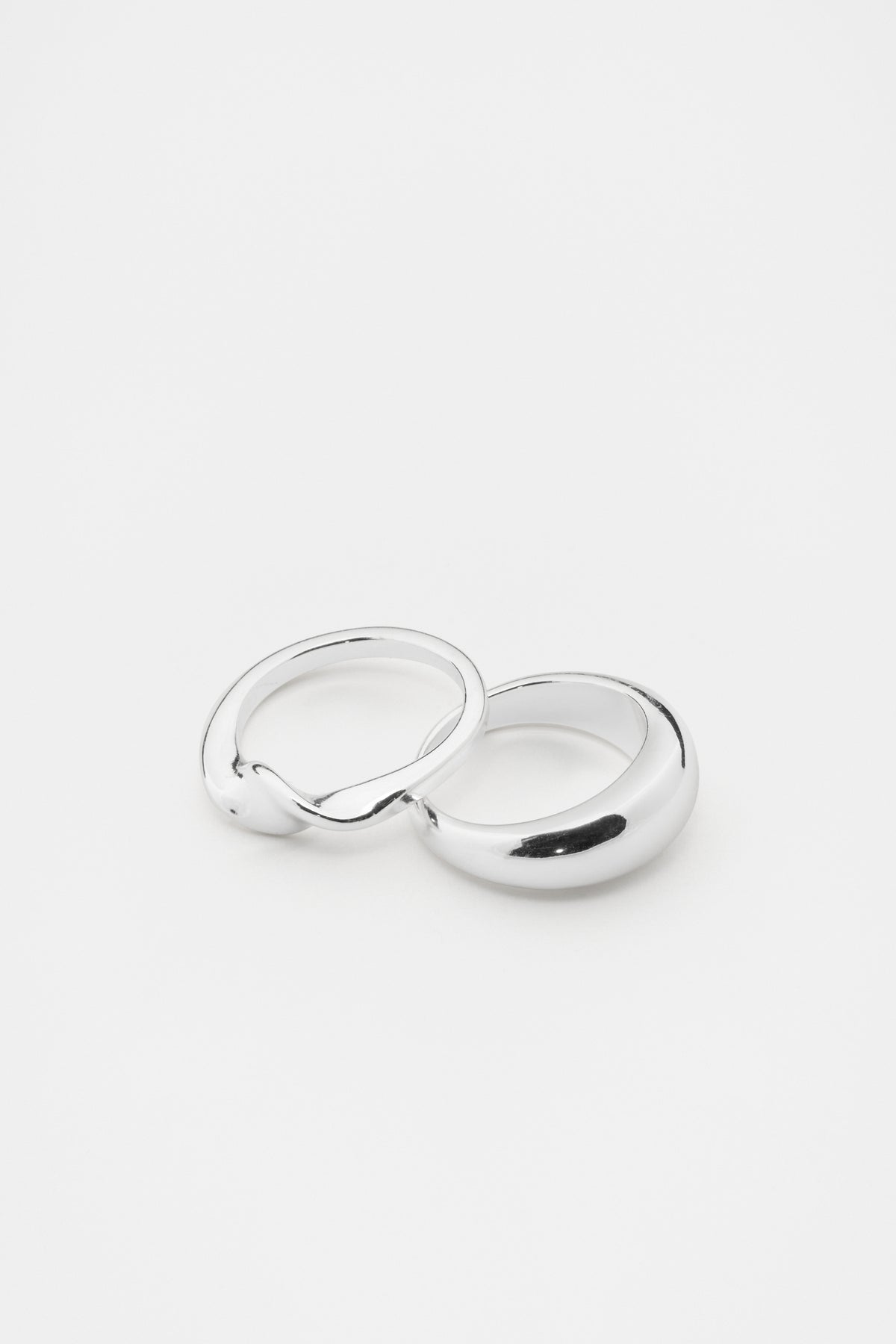 Sculptural Twist Ring Set