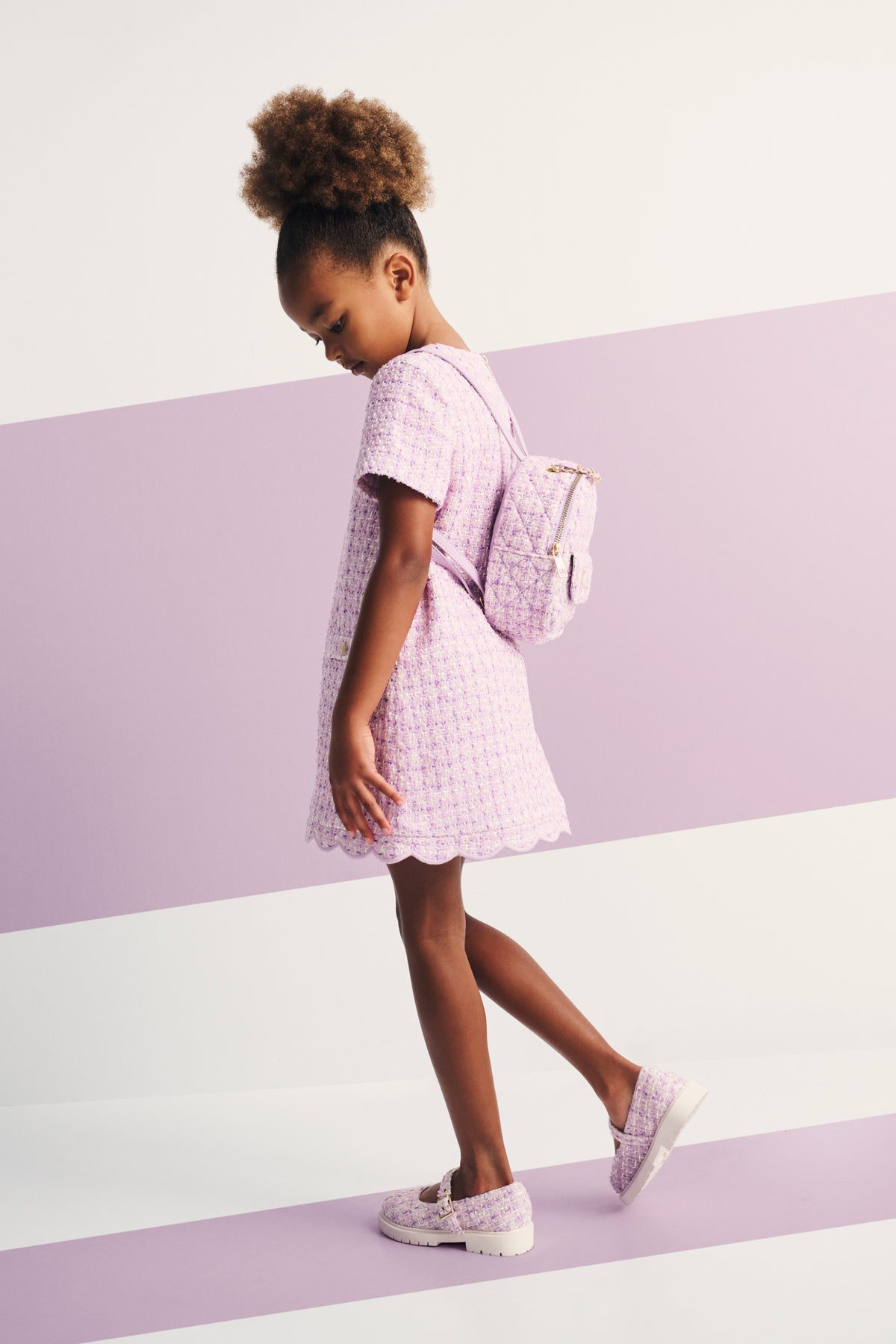 Scallop Tweed Dress
