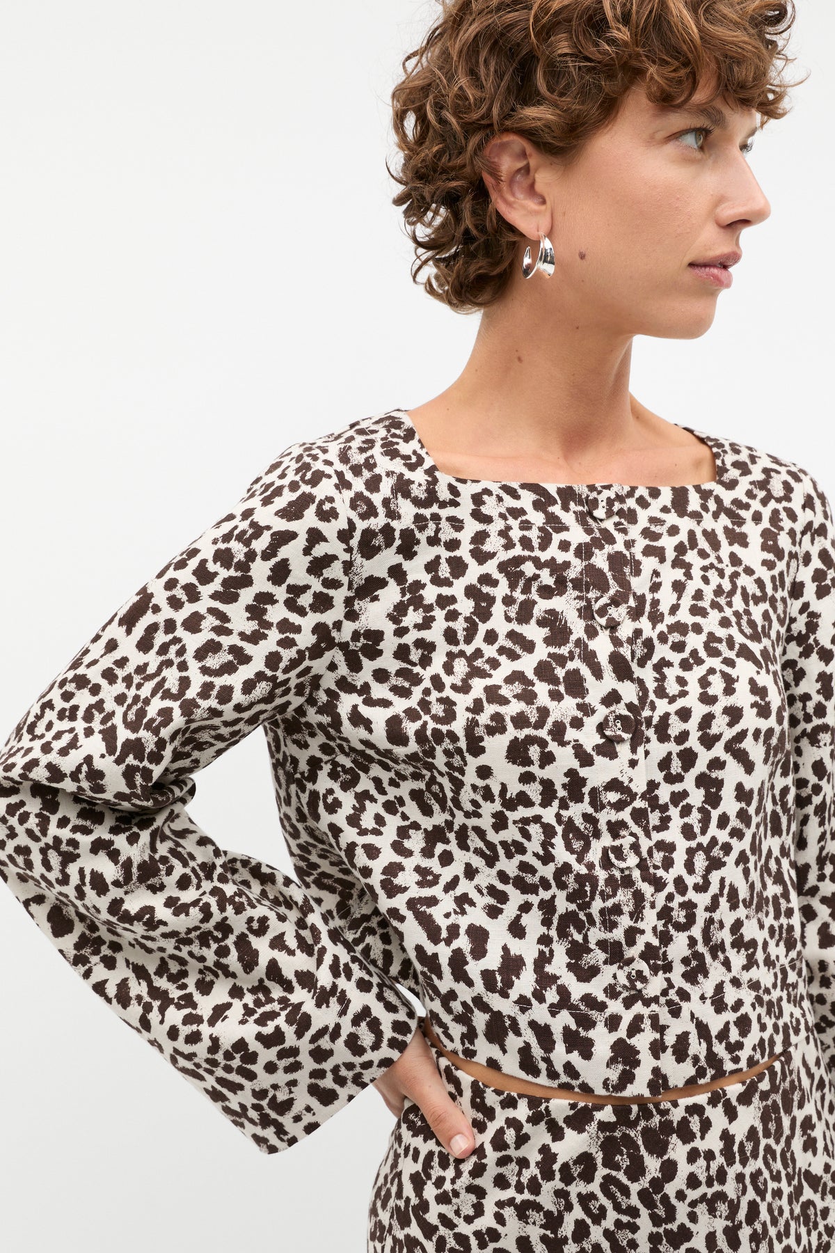Linen Ocelot Top