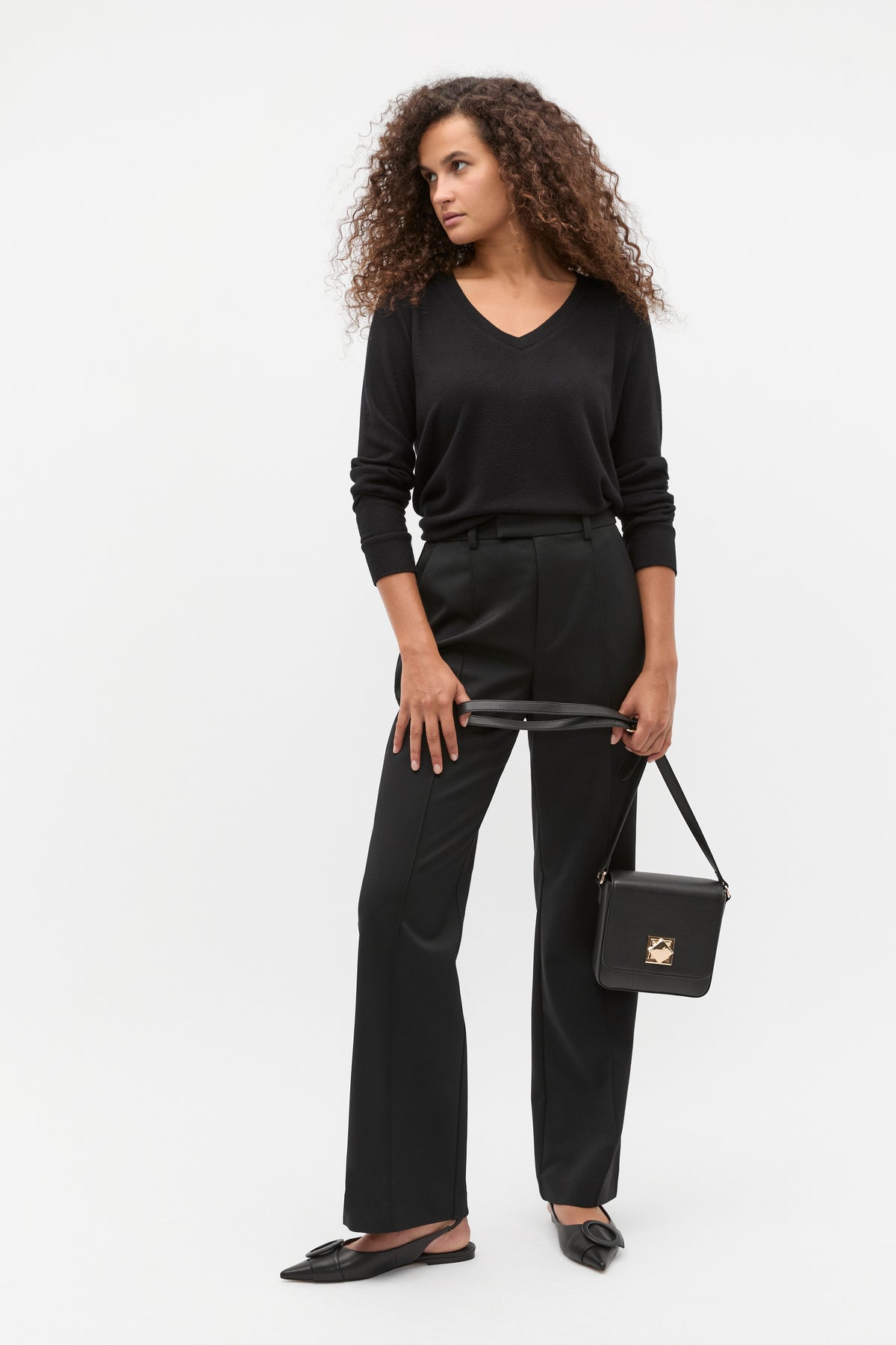 Supersoft Waffle V Neck Top