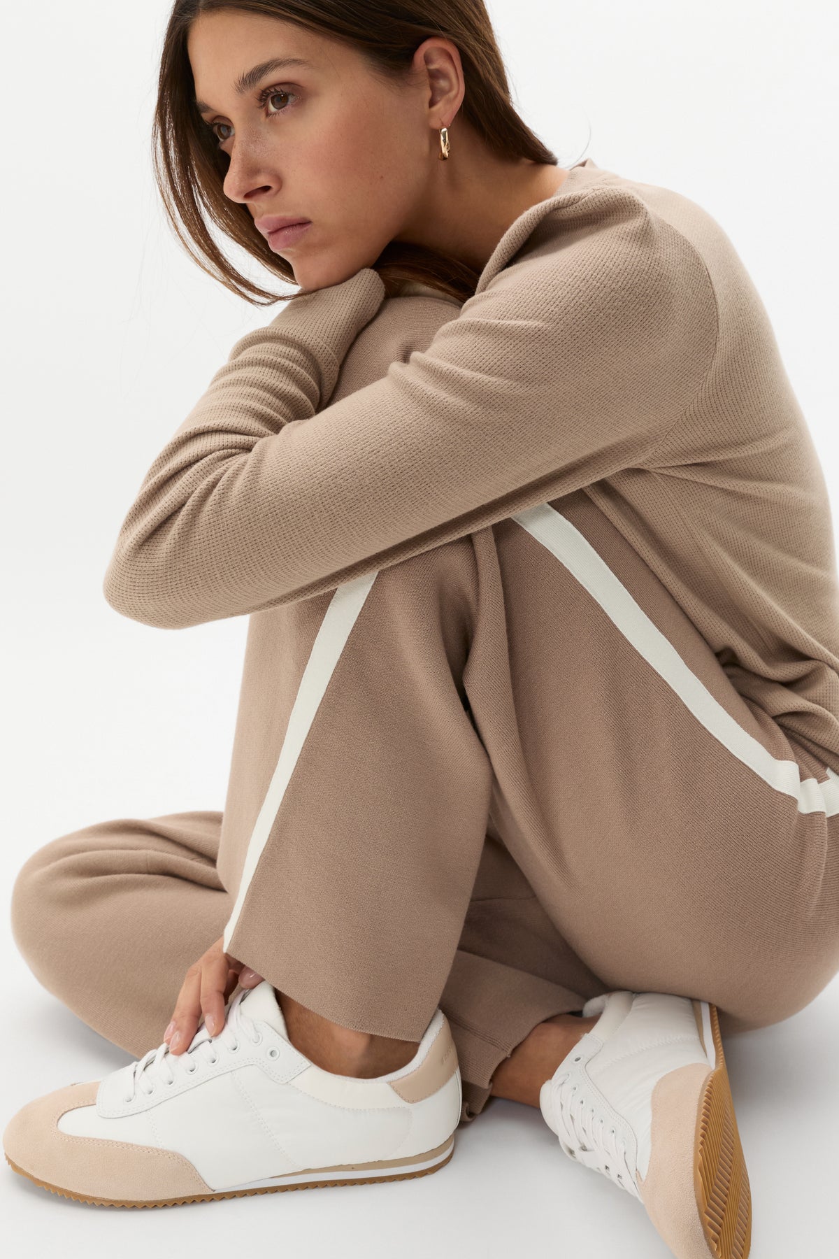 Supersoft Waffle V Neck Top