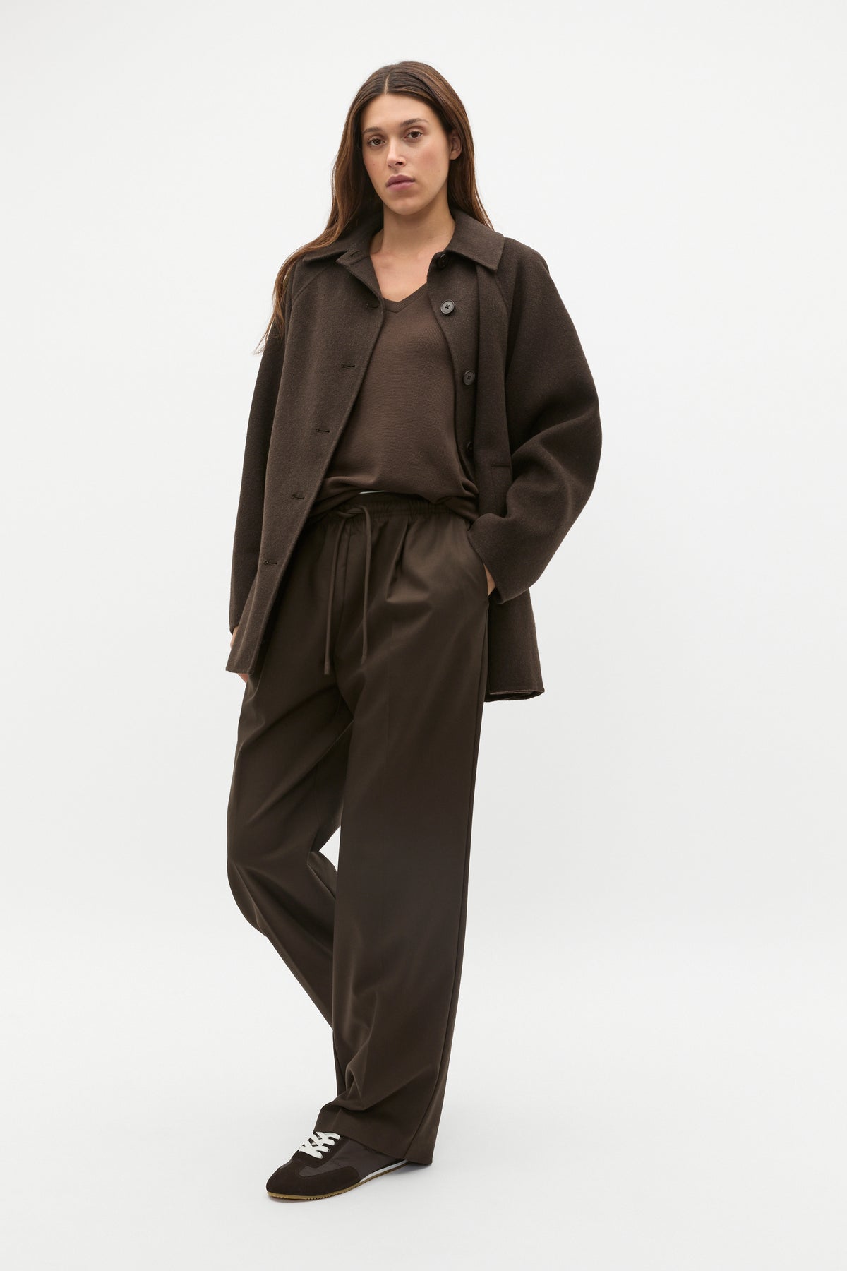 Supersoft Waffle V Neck Top