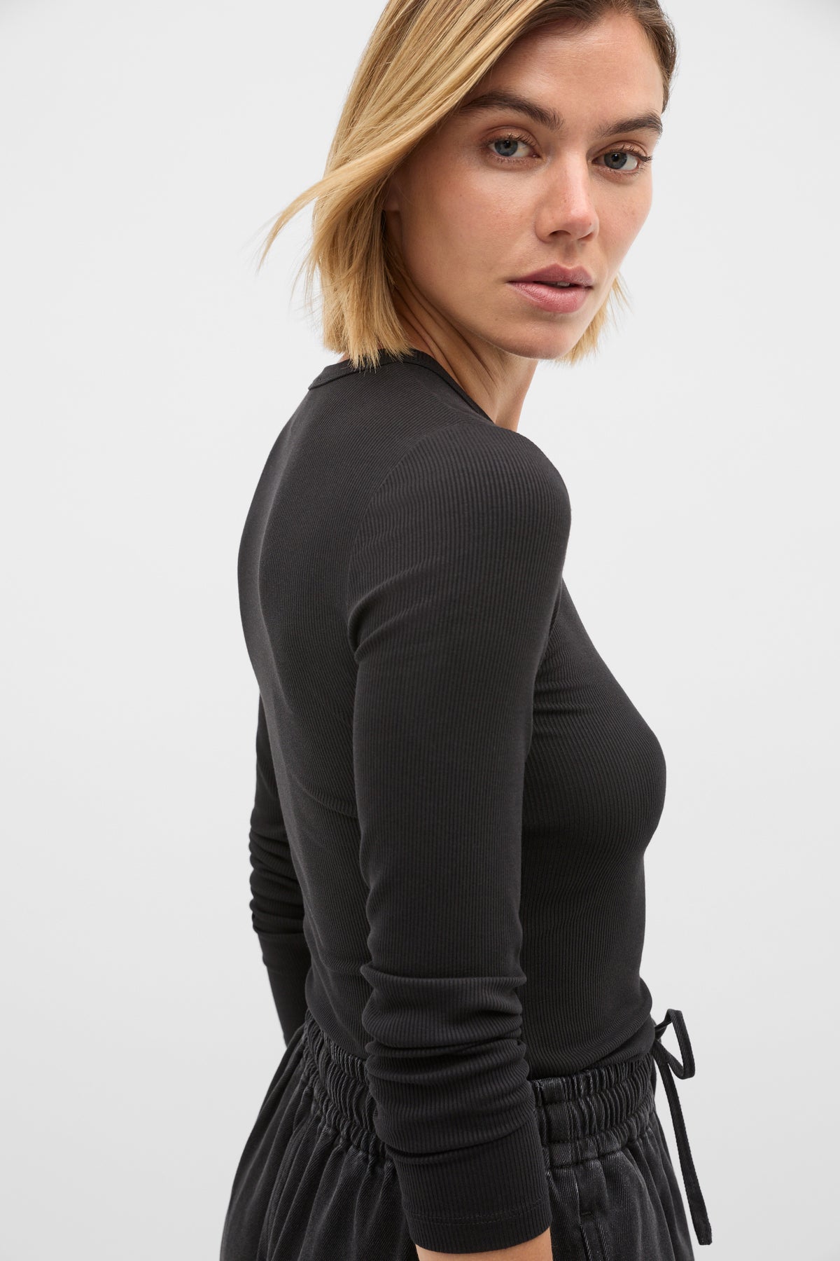 Core Rib Crew Neck Top