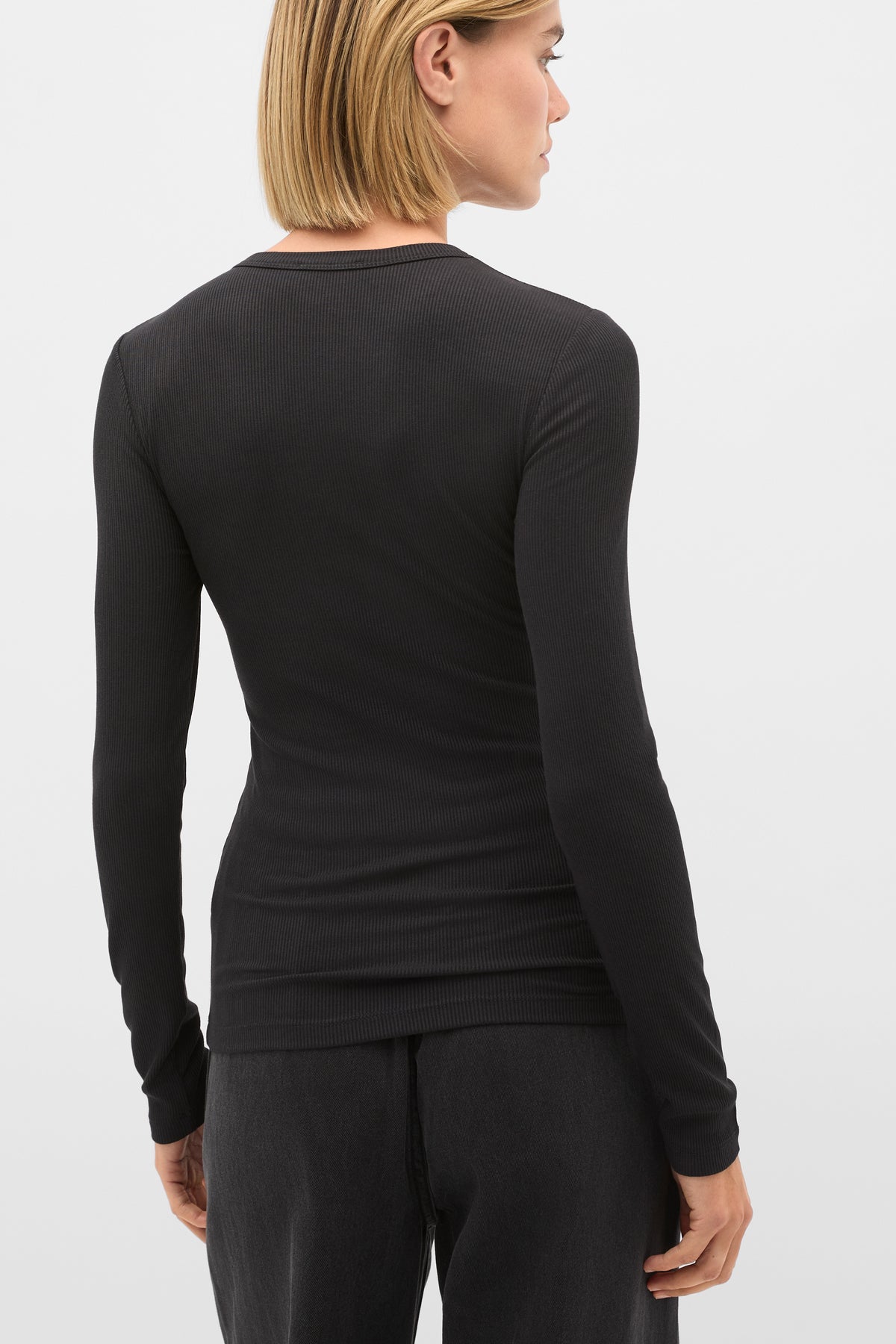 Core Rib Crew Neck Top