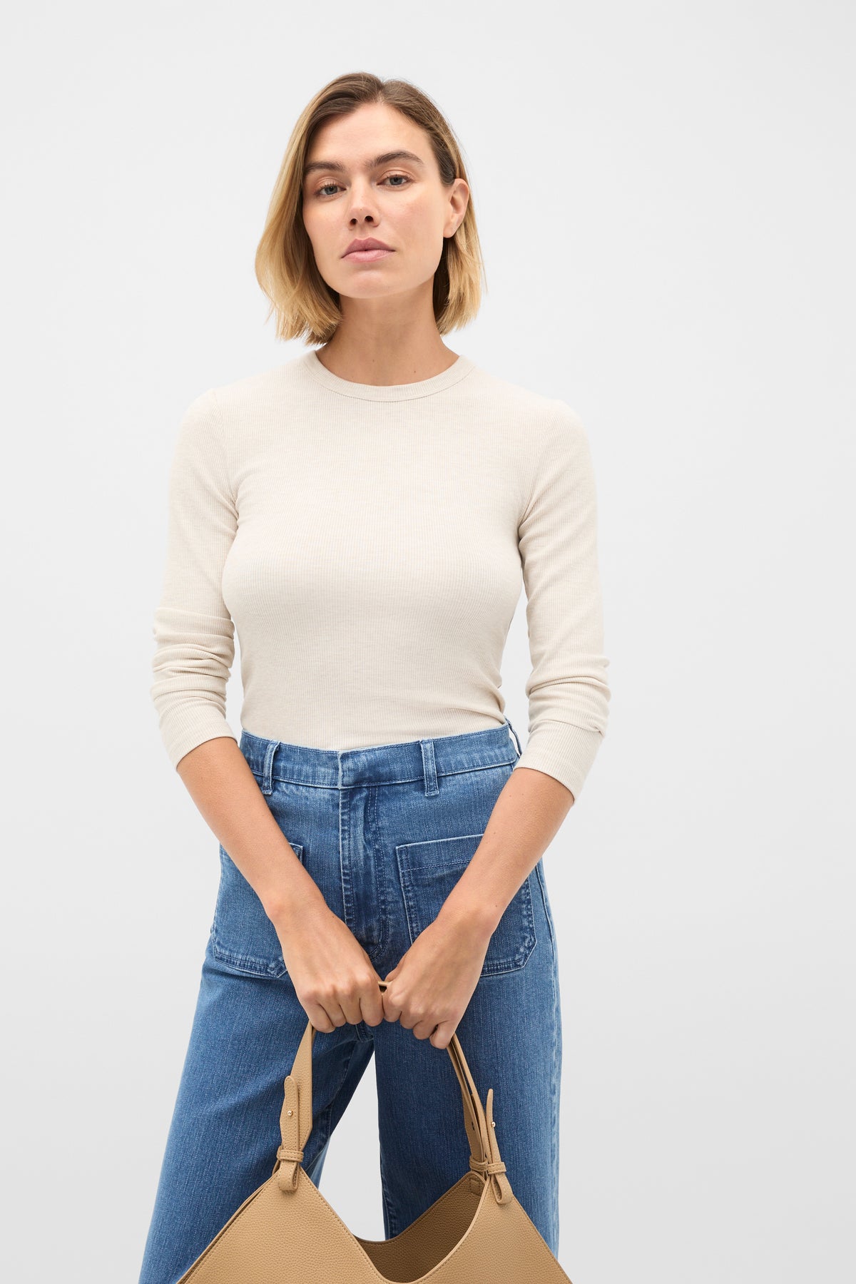 Core Rib Crew Neck Top
