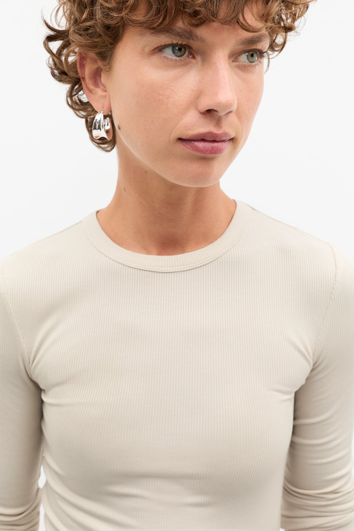 Core Rib Crew Neck Top