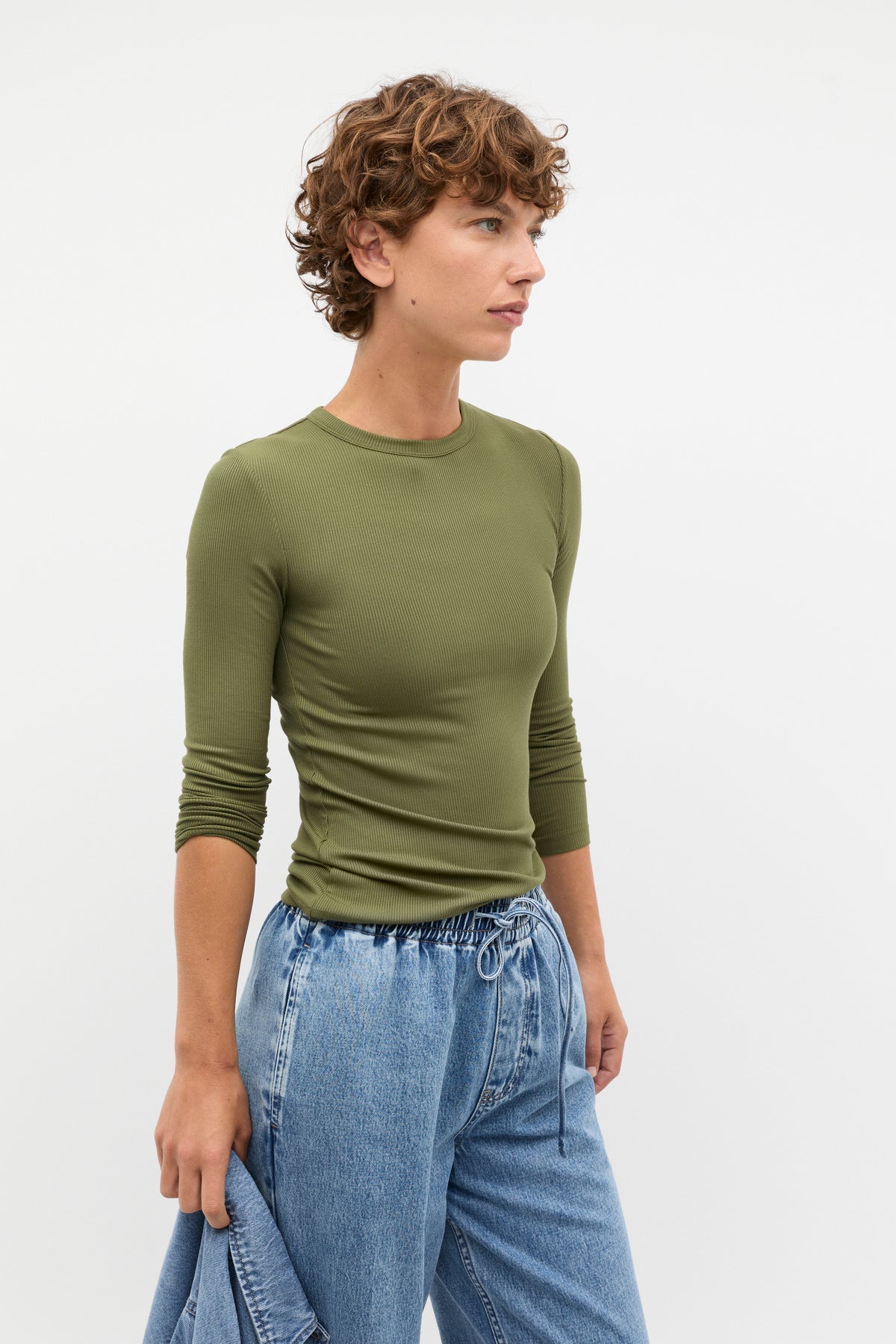 Core Rib Crew Neck Top