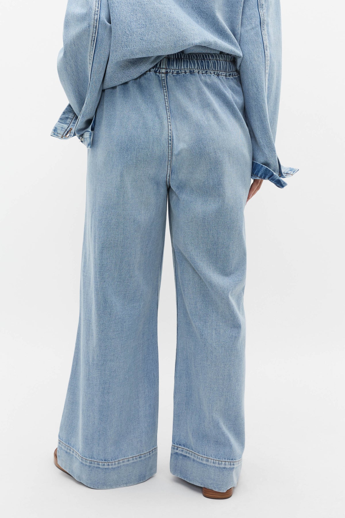 Elasticated Wide Leg Jean