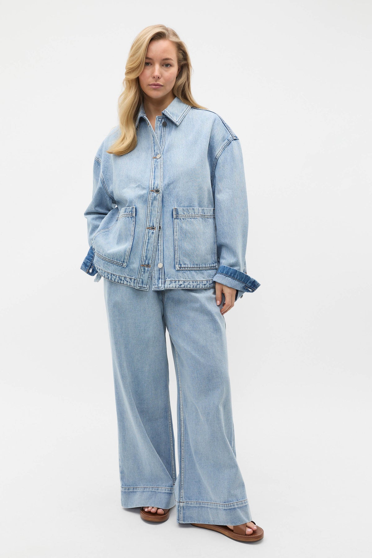 Elasticated Wide Leg Jean