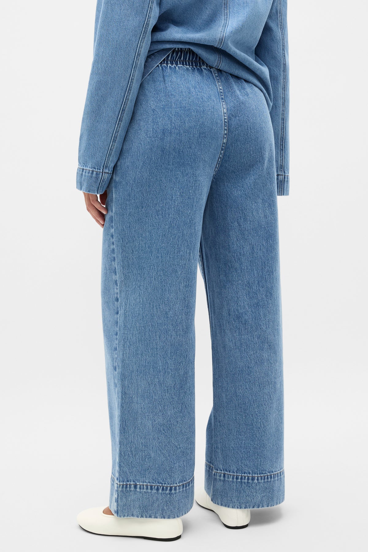 Elasticated Wide Leg Jean