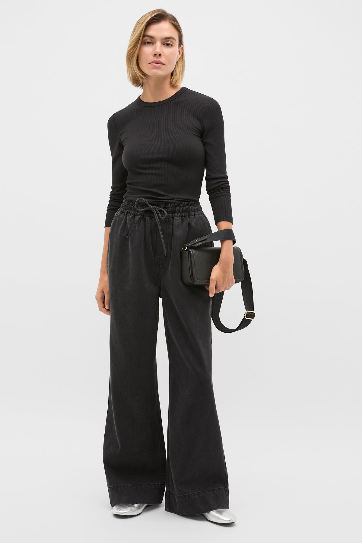Elasticated Wide Leg Jean