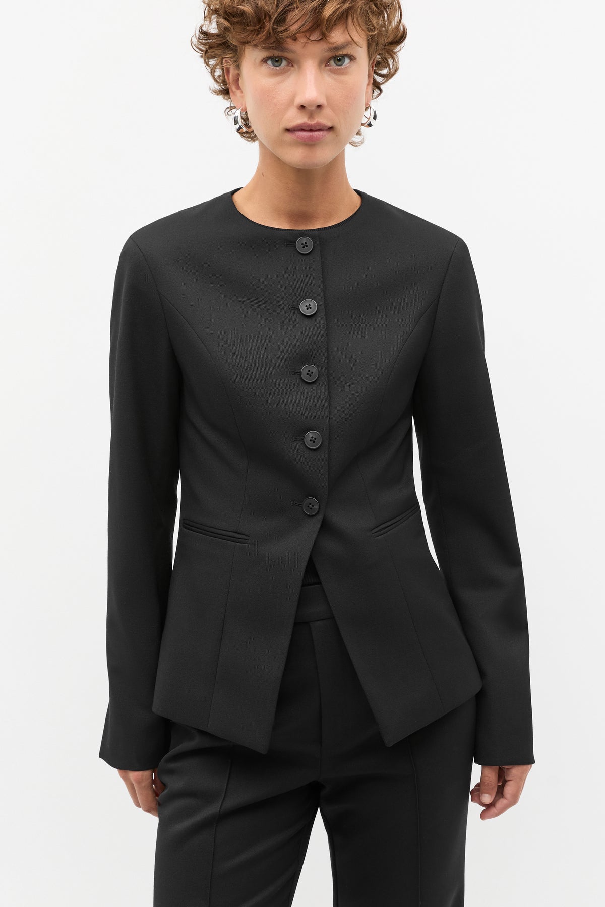 Wool Blend Tailored Jacket