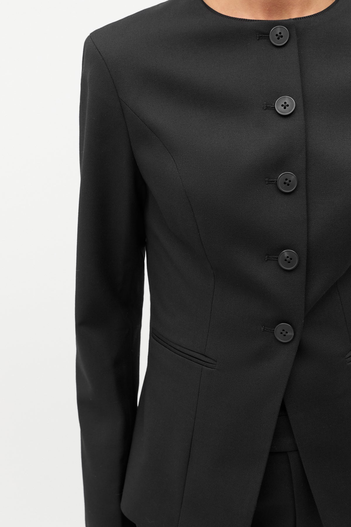 Wool Blend Tailored Jacket