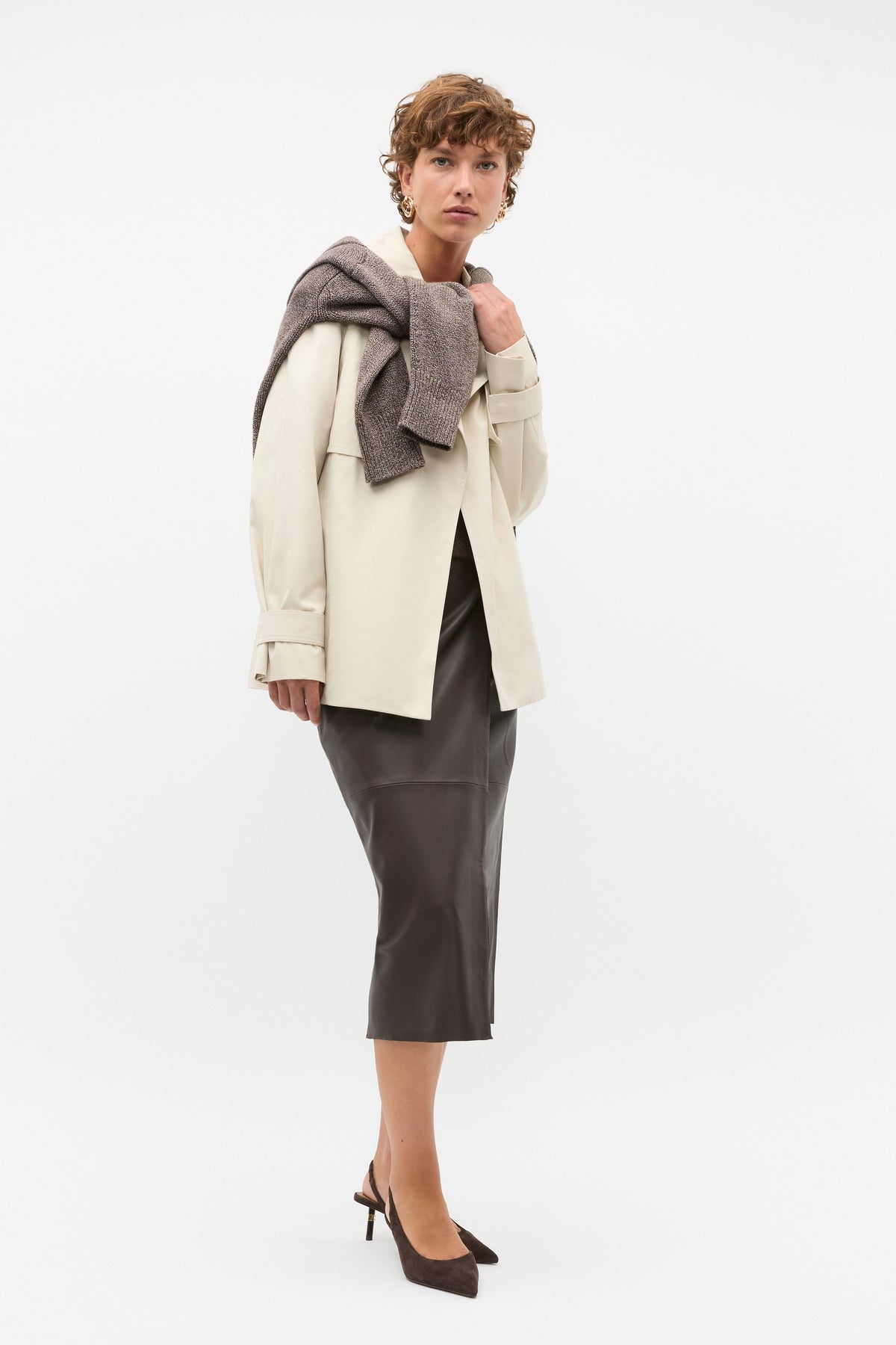 Cropped Trench Coat