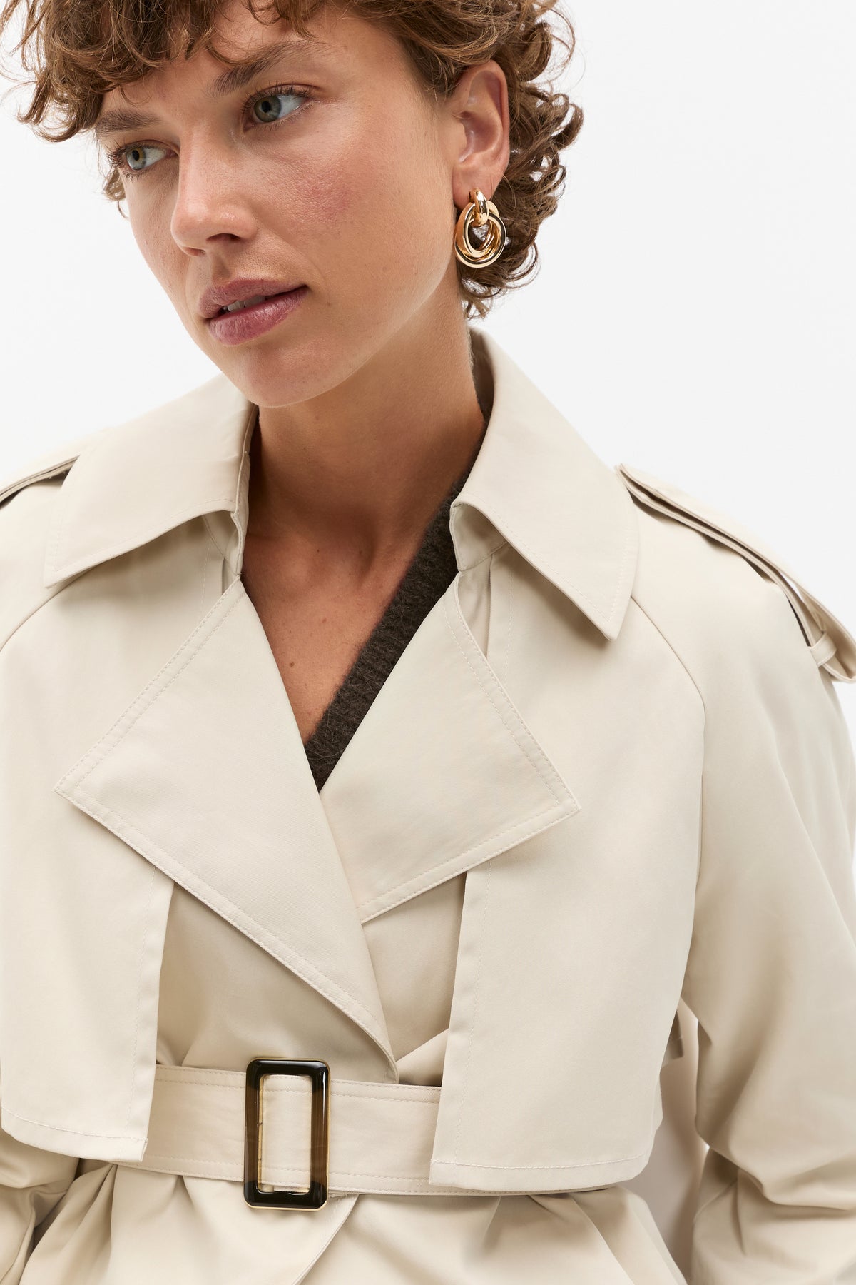 Cropped Trench Coat