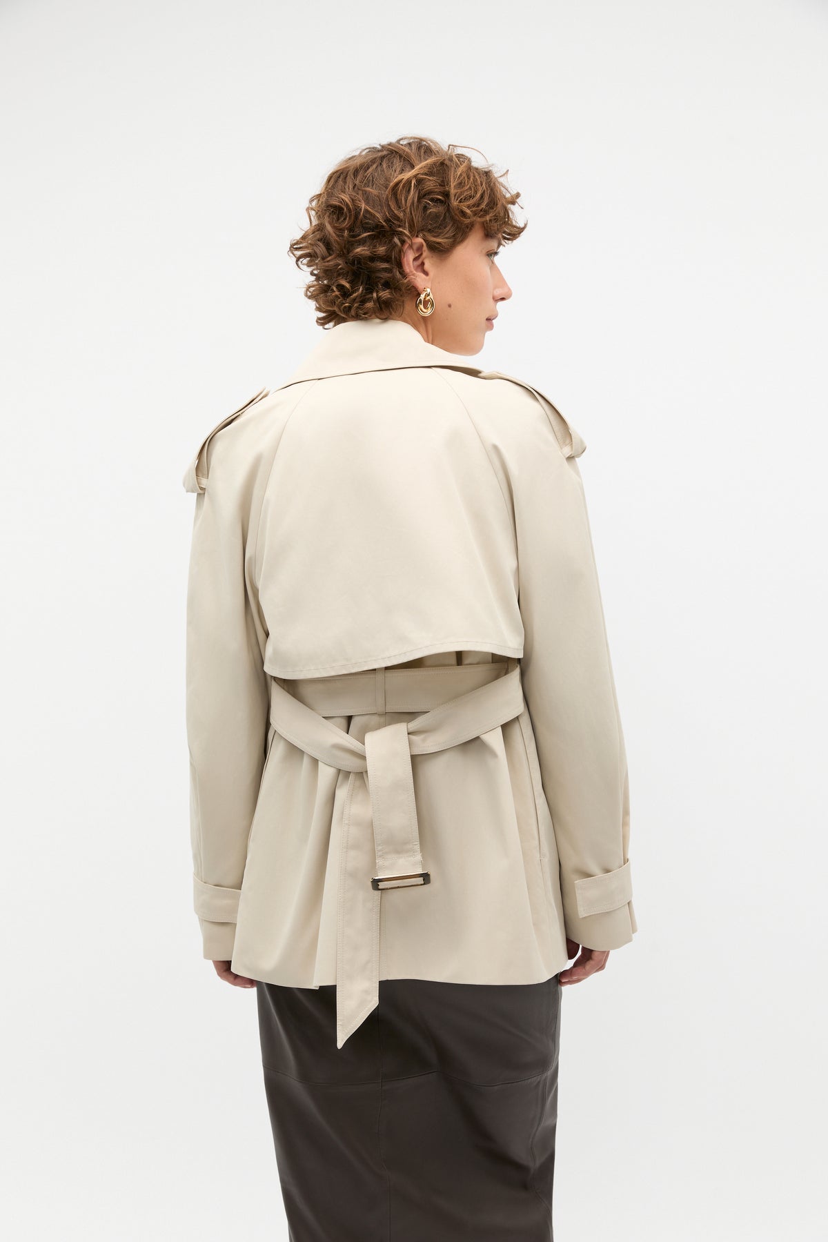 Cropped Trench Coat