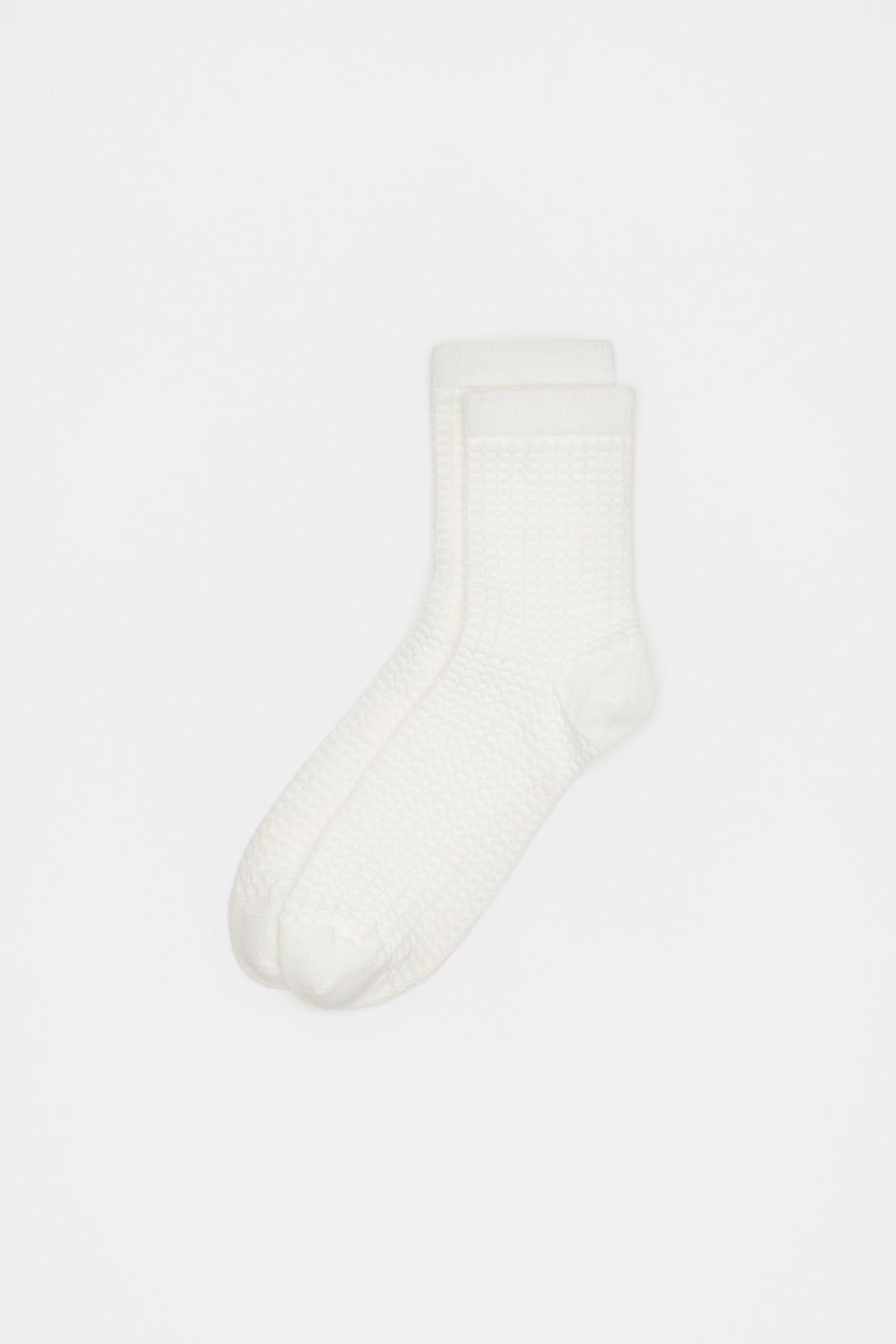 Waffle Quarter Crew Sock