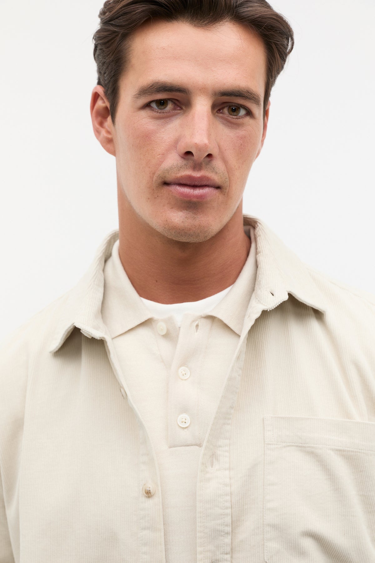 Merino Wool Long Sleeve Polo