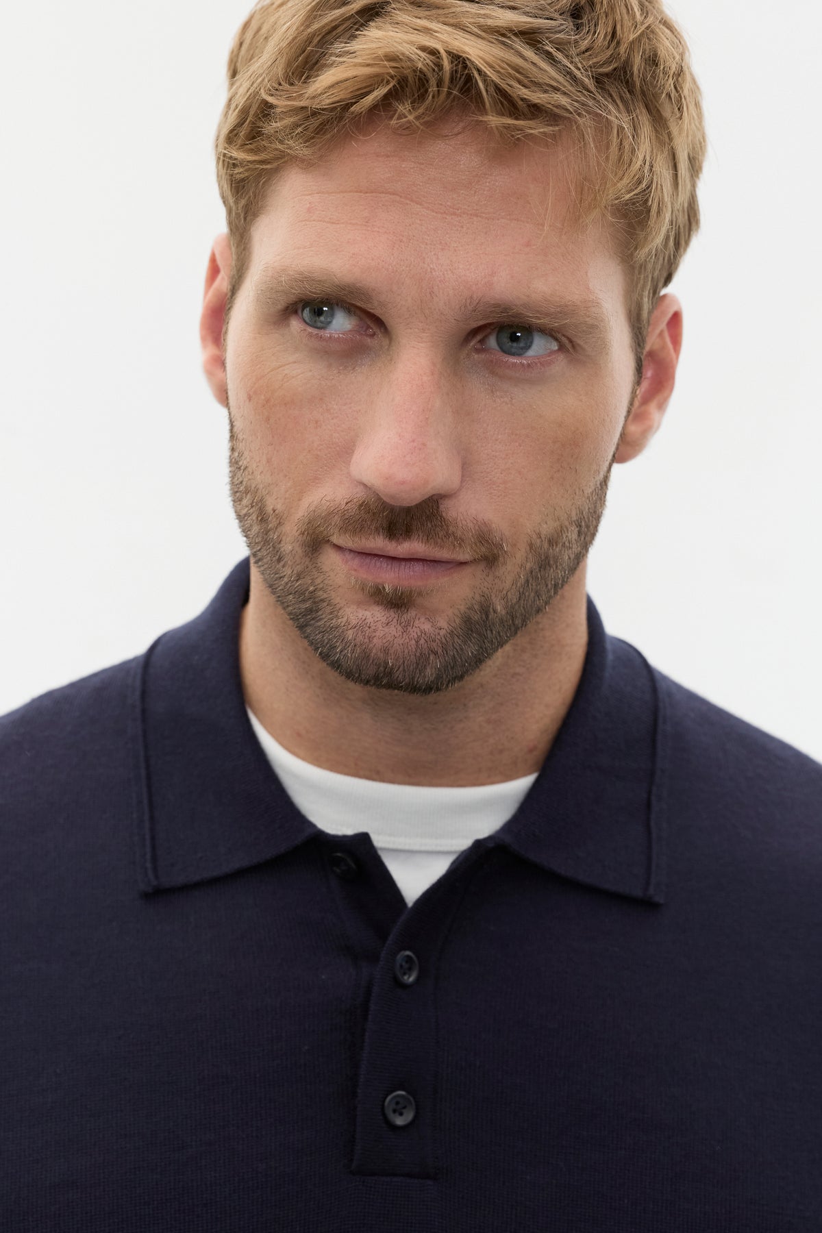 Merino Wool Long Sleeve Polo